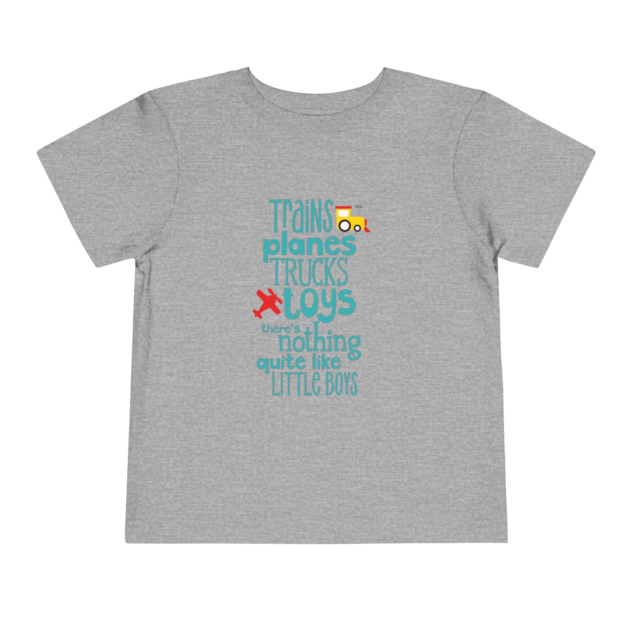 Toddler Tee – "Trains Planes Trucks Toys"