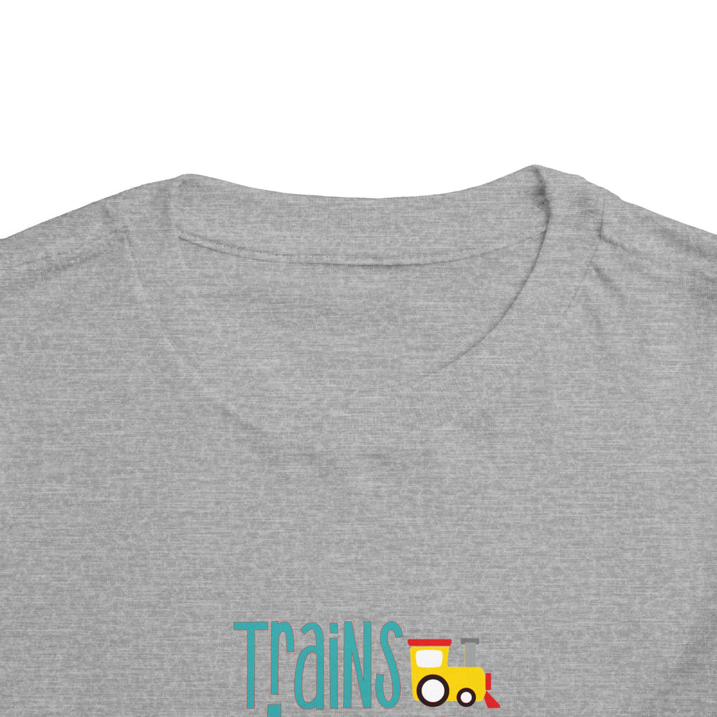 Toddler Tee – "Trains Planes Trucks Toys" Little Boys Graphic Shirt