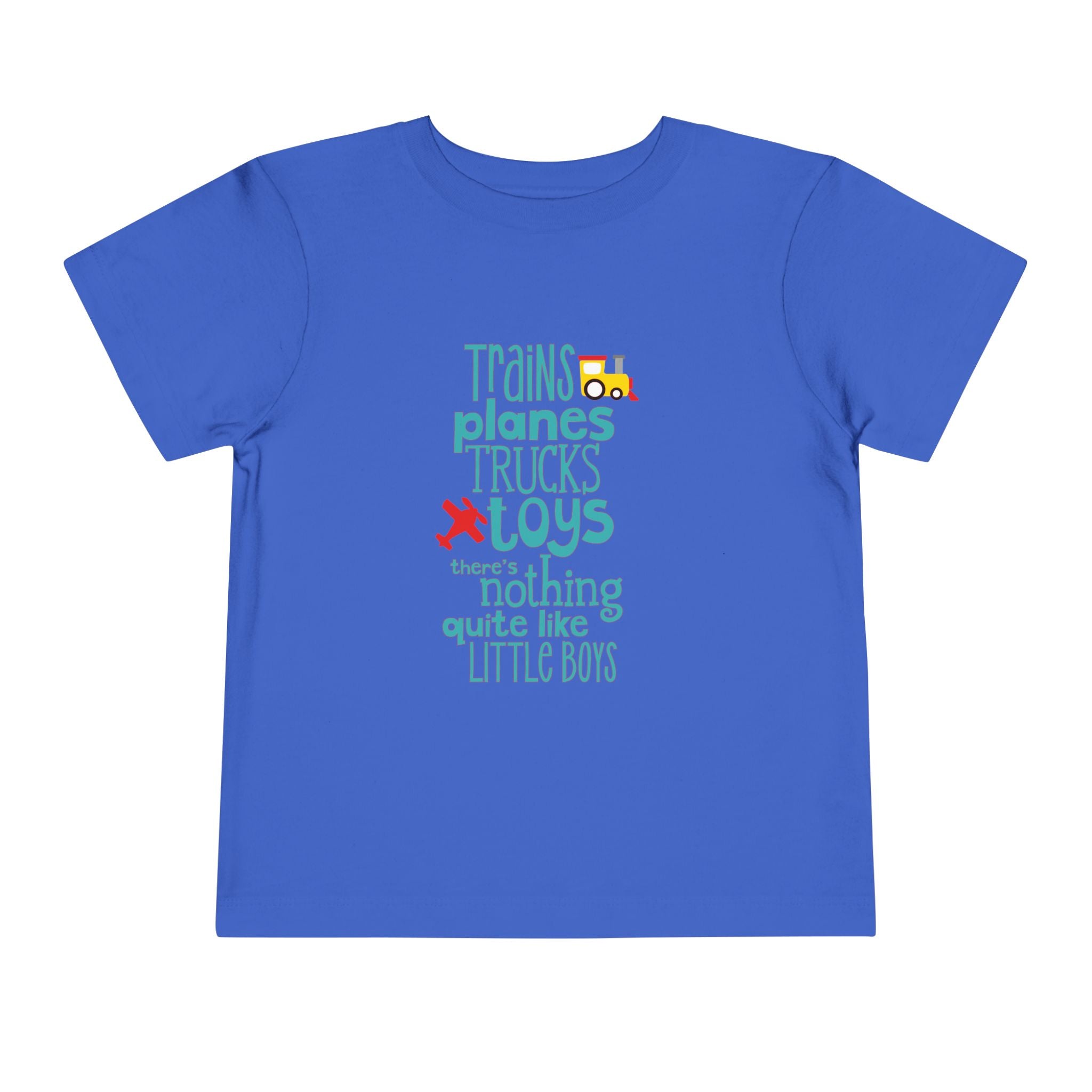 Toddler Tee – "Trains Planes Trucks Toys"