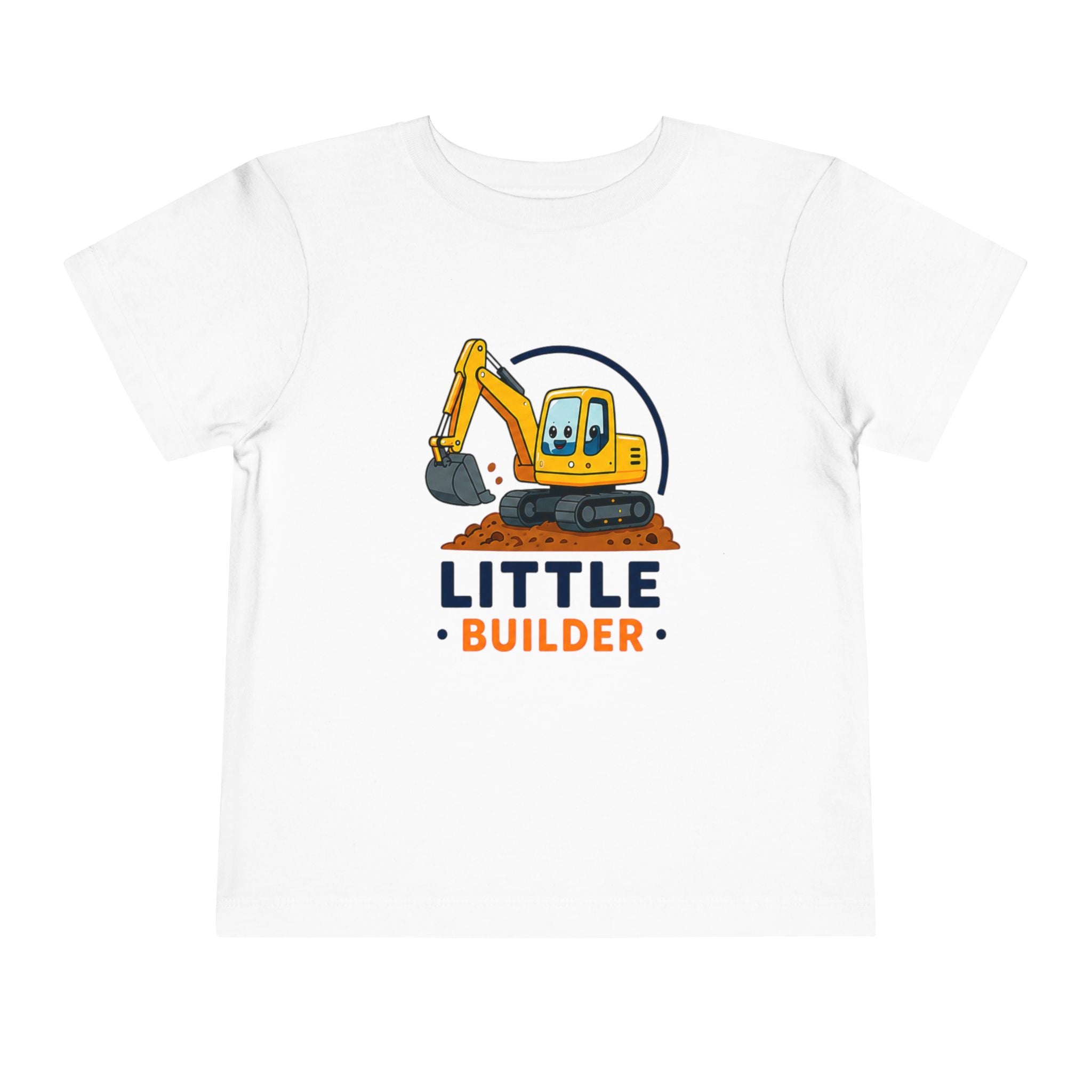 Toddler Tee — "Little Builder" Excavator Shirt for Kids