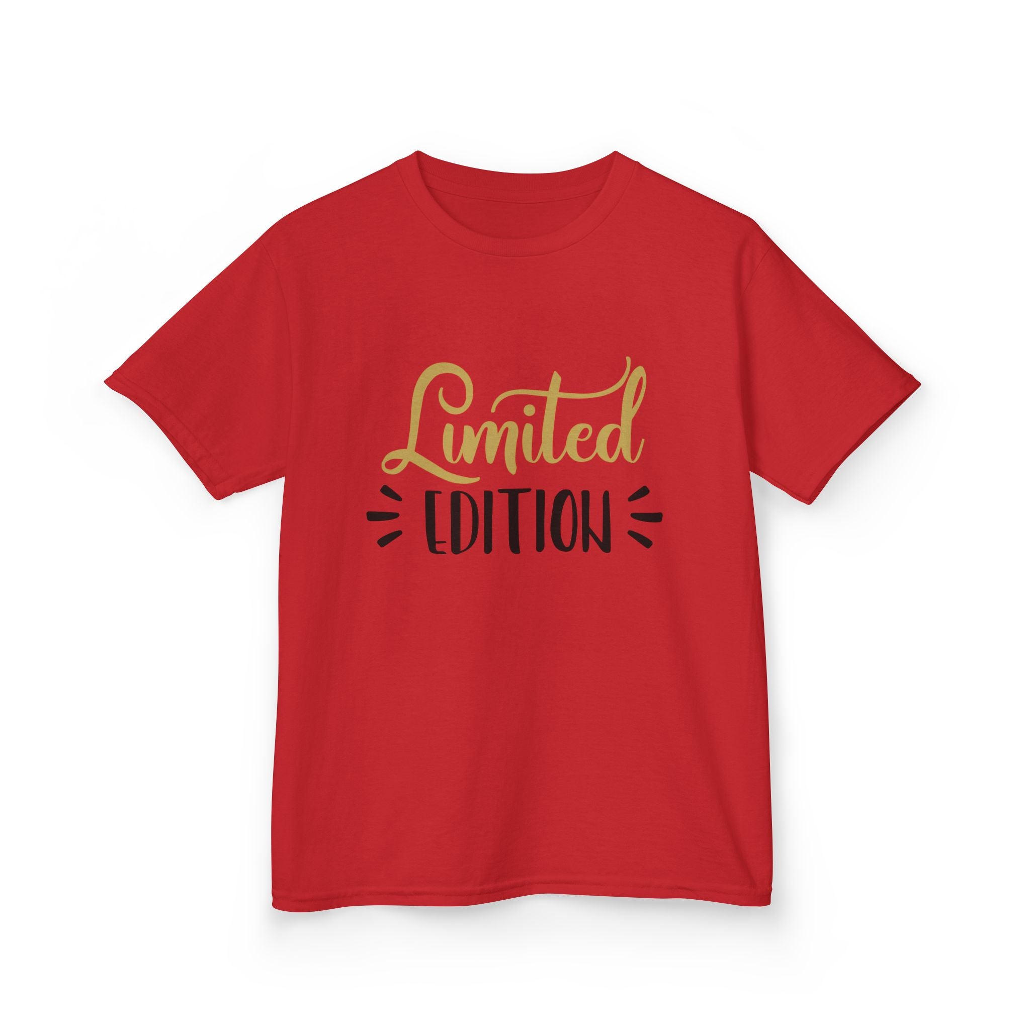 Kids T-Shirt "Limited Edition" — Cute Gold Script Tee for Birthday & Special Occasion