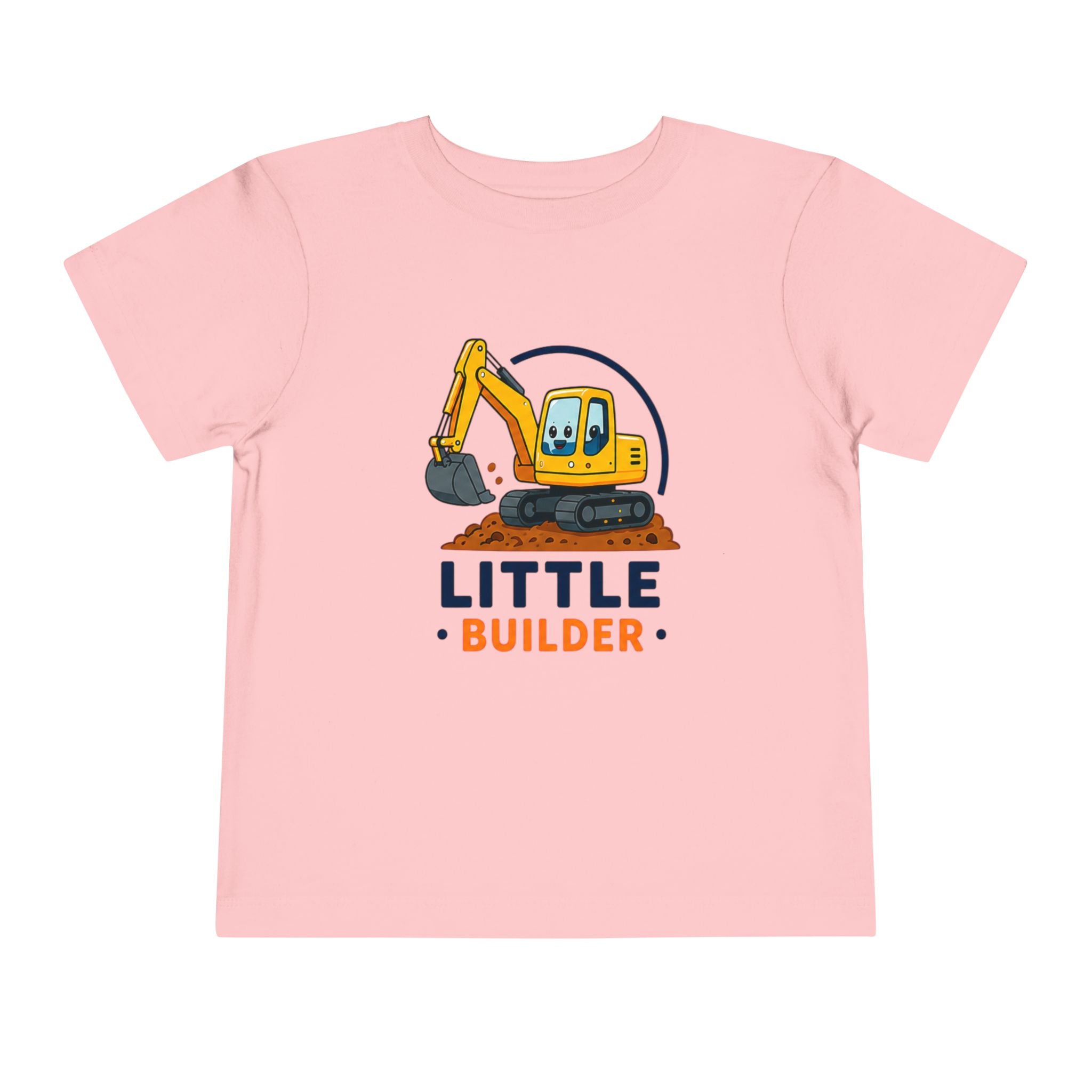 Toddler Tee — "Little Builder" Excavator Shirt for Kids