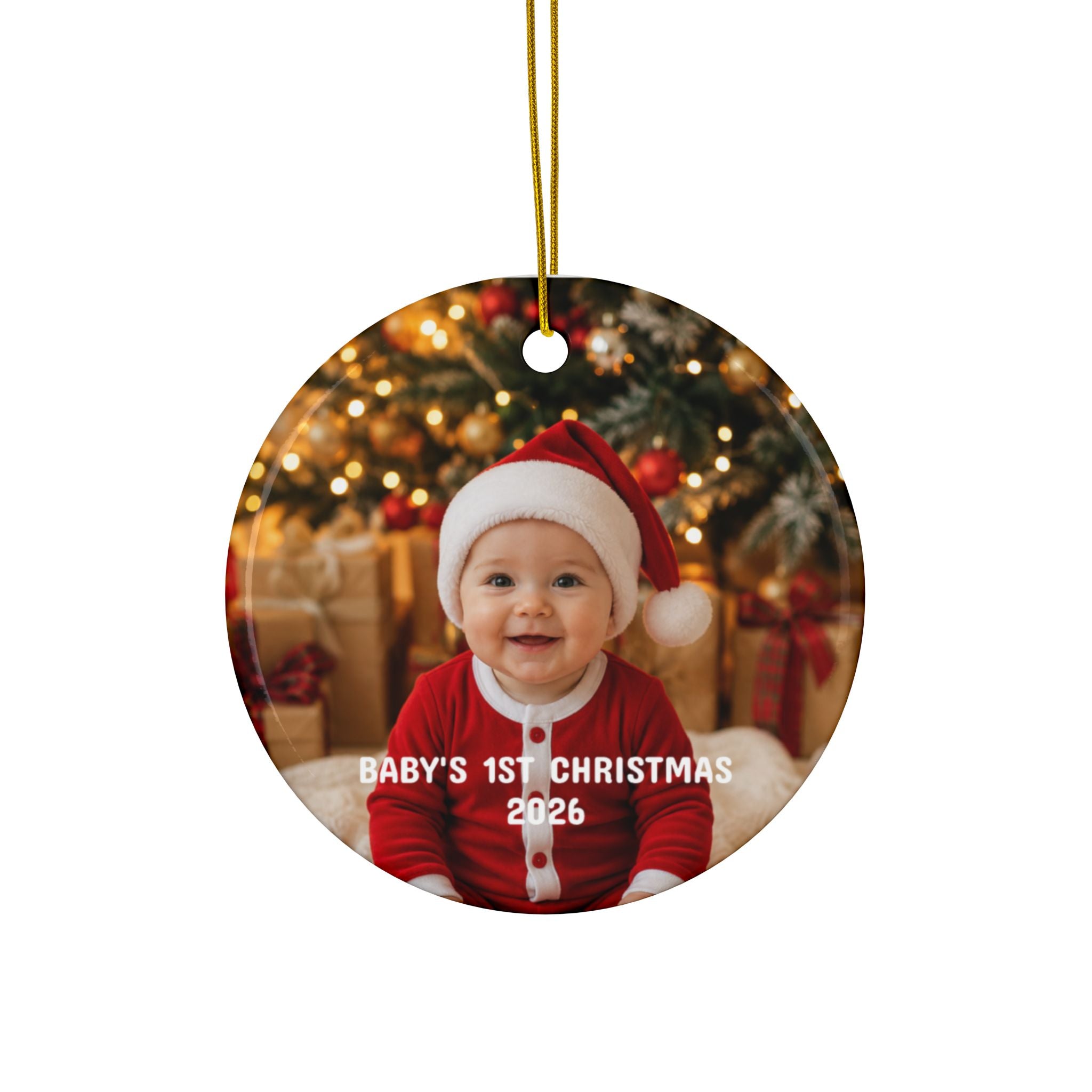 Ceramic Ornaments, 2-Side Print, (1pc, 3pcs, 5pcs, 10pcs)