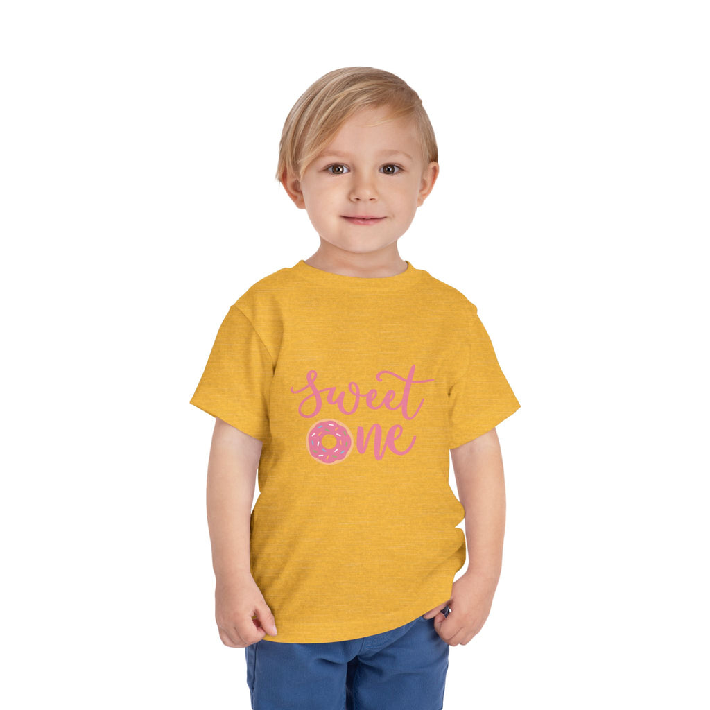 Toddler Tee - "Sweet One" Pink Donut First Birthday Shirt