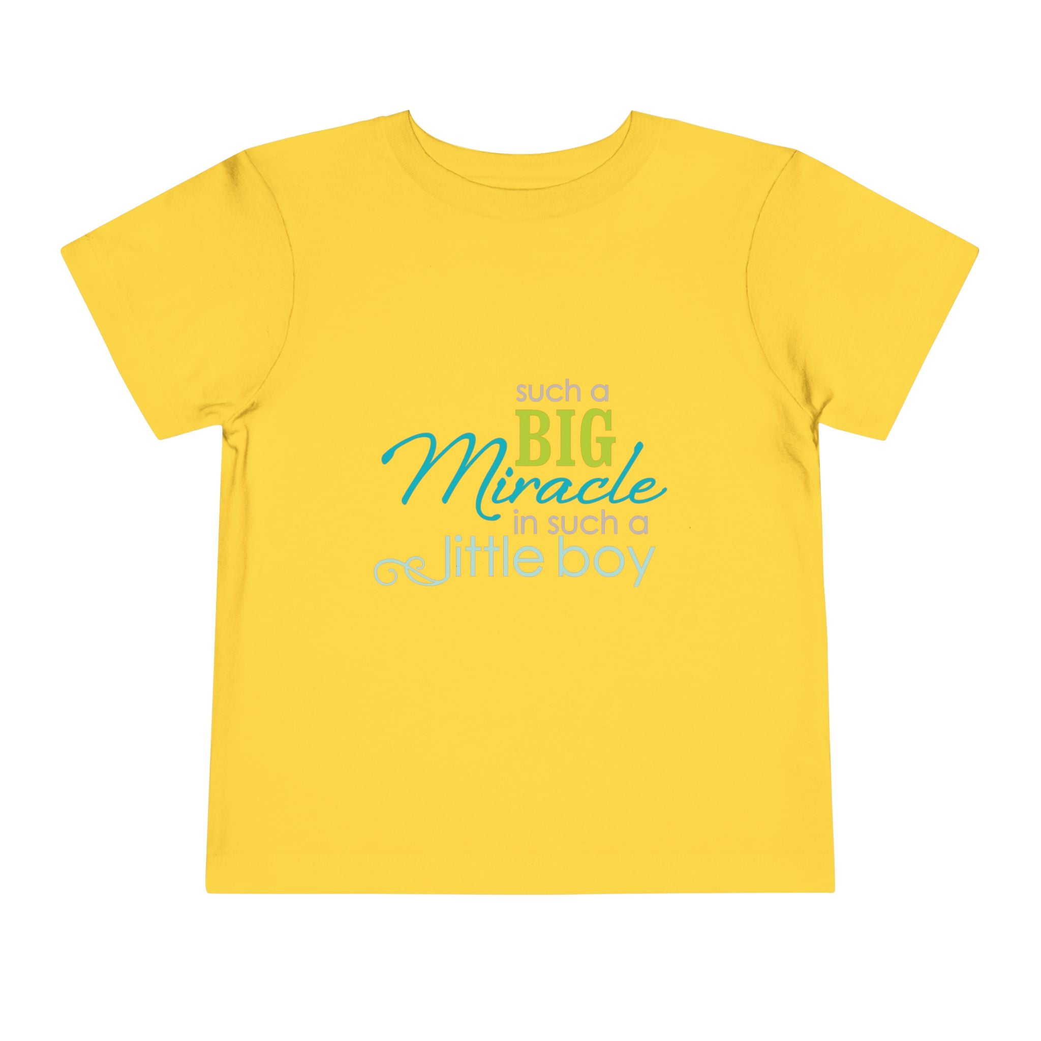 Toddler Tee - "Such a Big Miracle in Such a Little Boy" Inspirational Boy T-Shirt