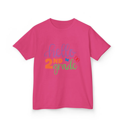Hello 2nd Grade Kids T-Shirt — Colorful Back-to-School Tee for Second Graders