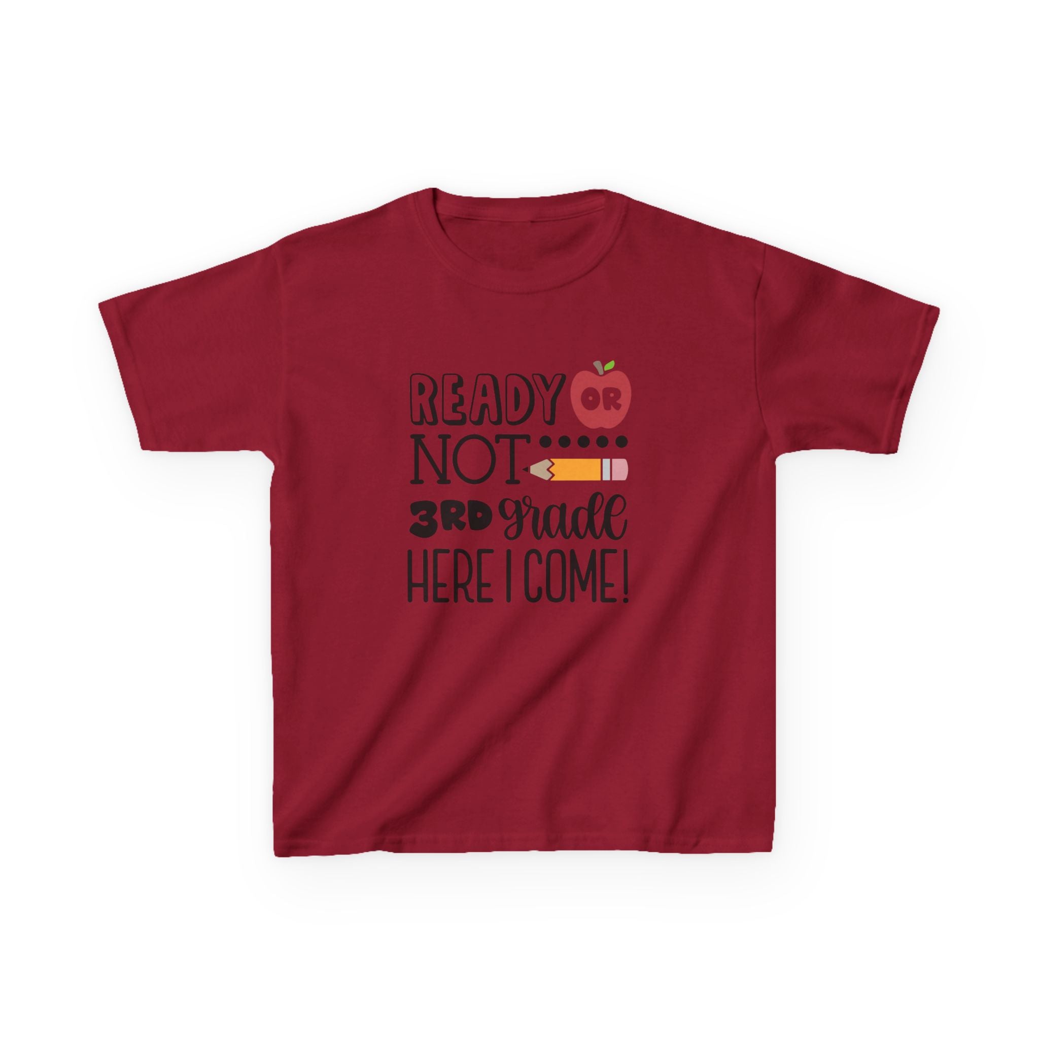Kids Tee - "Ready or Not 3rd Grade Here I Come!" Back-to-School Shirt