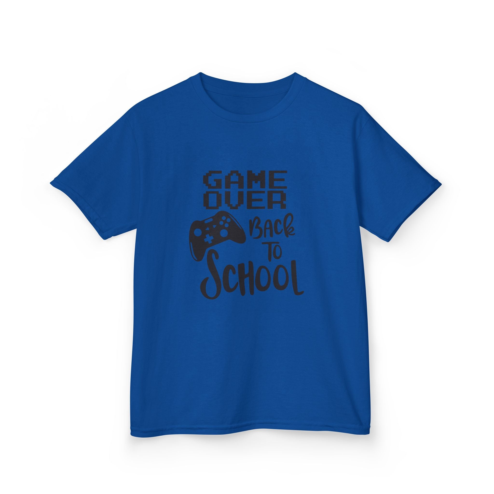 Kids T-Shirt — "Game Over Back to School" Gamer Graphic Tee