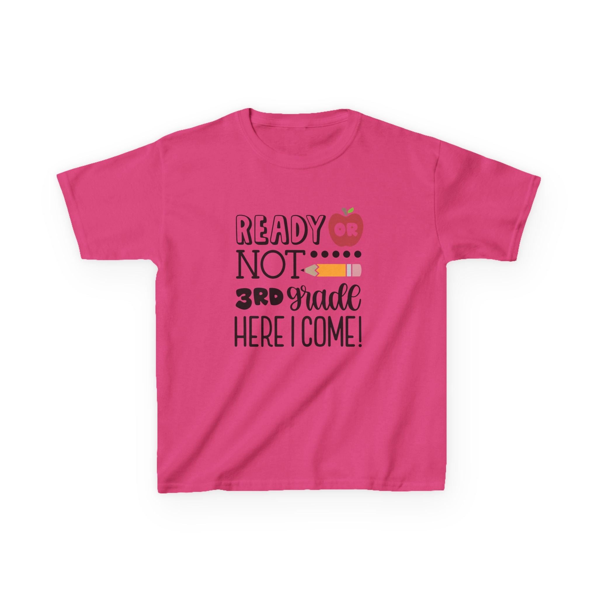 Kids Tee - "Ready or Not 3rd Grade Here I Come!" Back-to-School Shirt