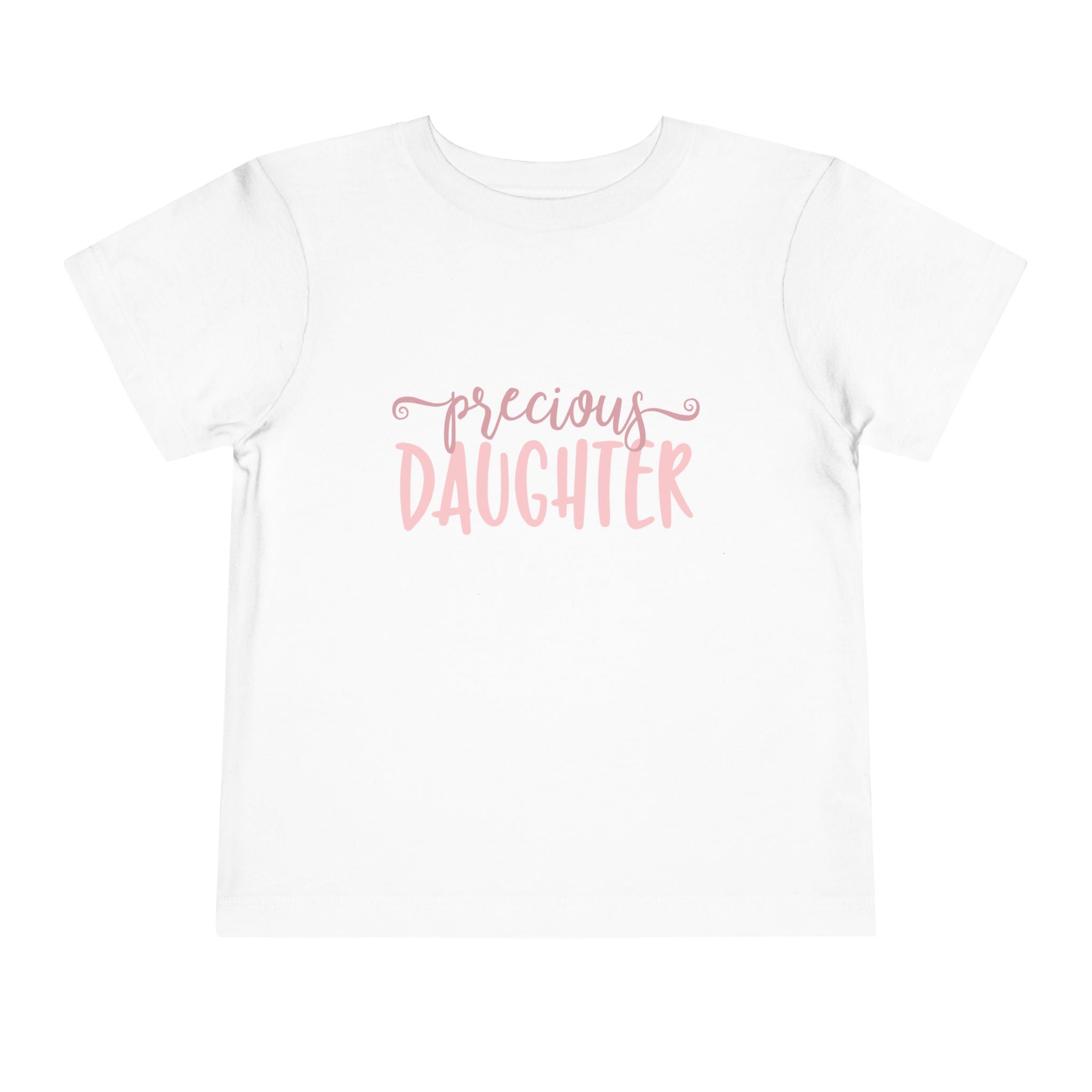 Precious Daughter Toddler Tee — Pink Script Baby Girl Shirt