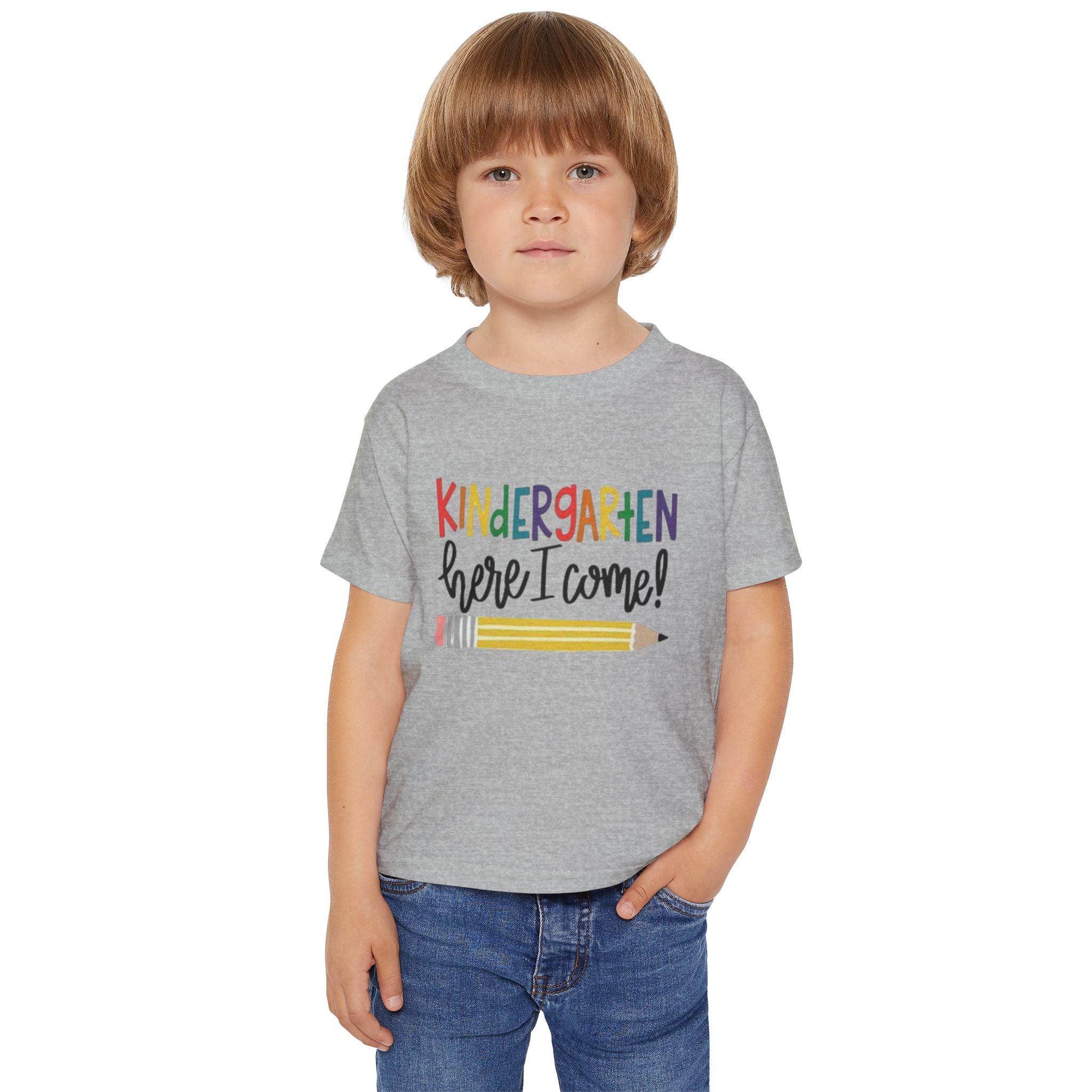 Kindergarten Here I Come! Toddler T-Shirt — Back to School First Day Tee