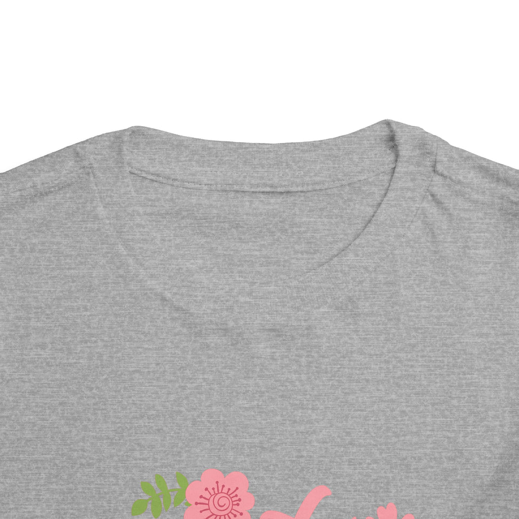 Cute Girl Floral Toddler Tee