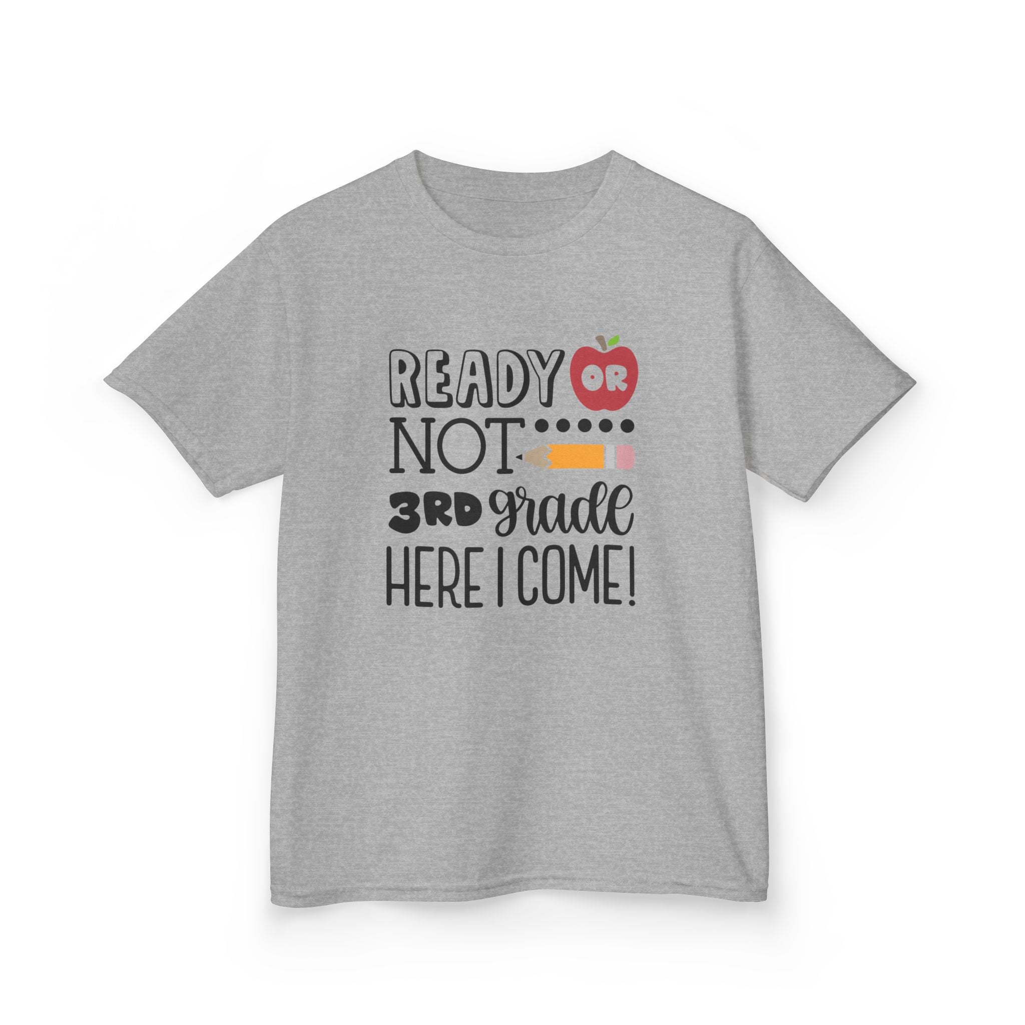 Kids Tee - "Ready or Not 3rd Grade Here I Come!" Back-to-School Shirt