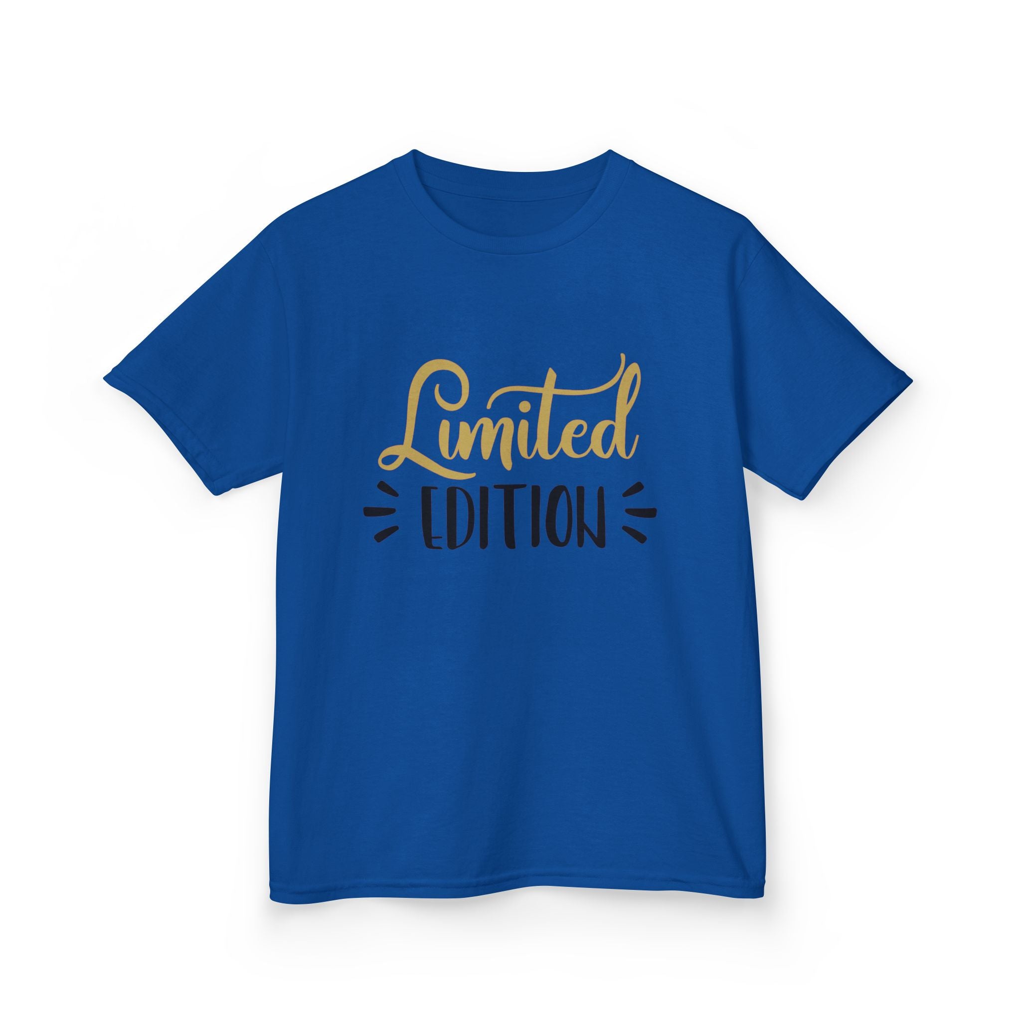Kids T-Shirt "Limited Edition" — Cute Gold Script Tee for Birthday & Special Occasion