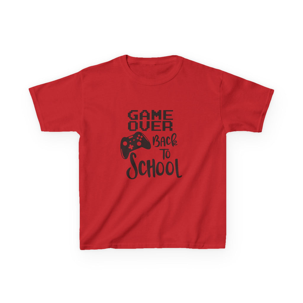 Kids T-Shirt — "Game Over Back to School" Gamer Graphic Tee