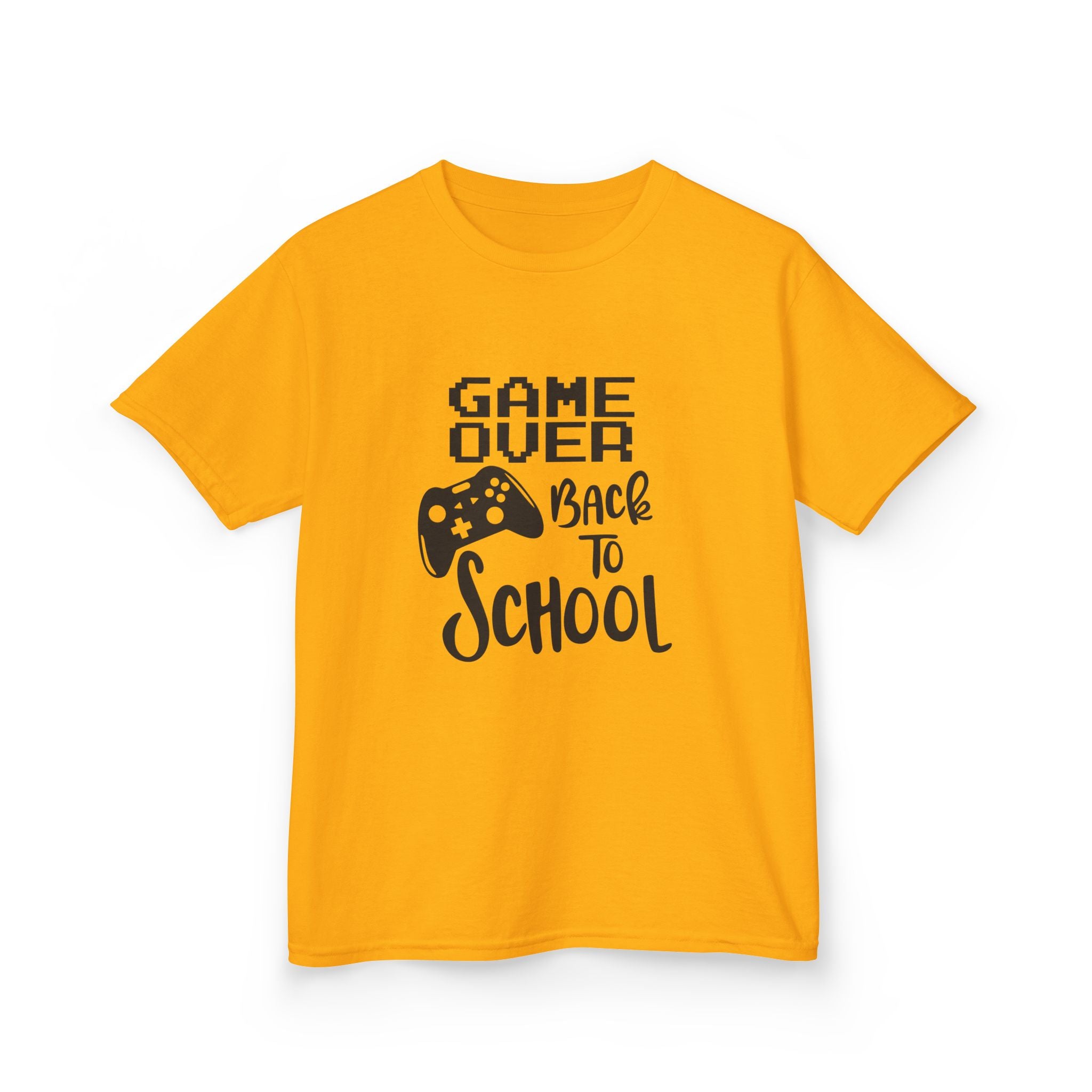 Kids T-Shirt — "Game Over Back to School" Gamer Graphic Tee