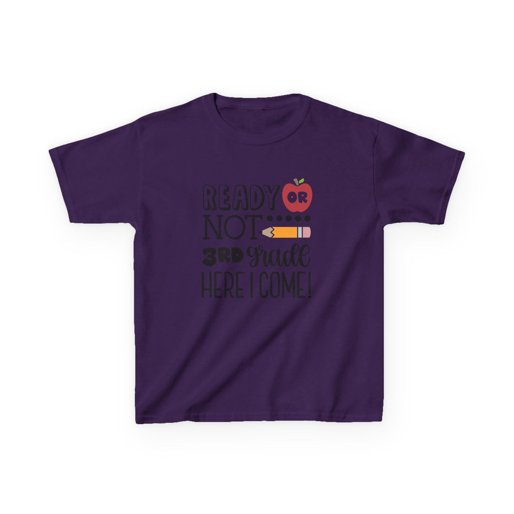 Kids Tee - "Ready or Not 3rd Grade Here I Come!" Back-to-School Shirt