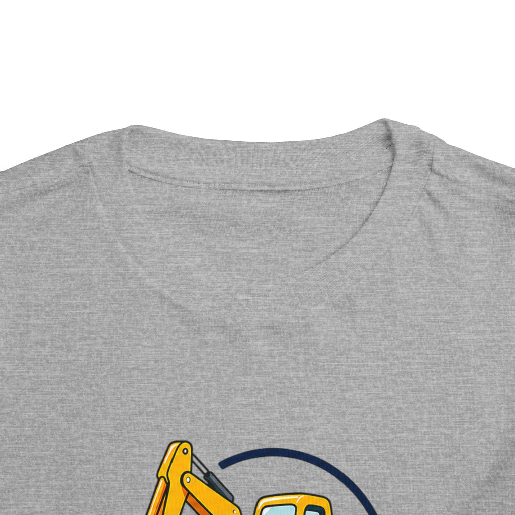 Toddler Tee — "Little Builder" Excavator Shirt for Kids