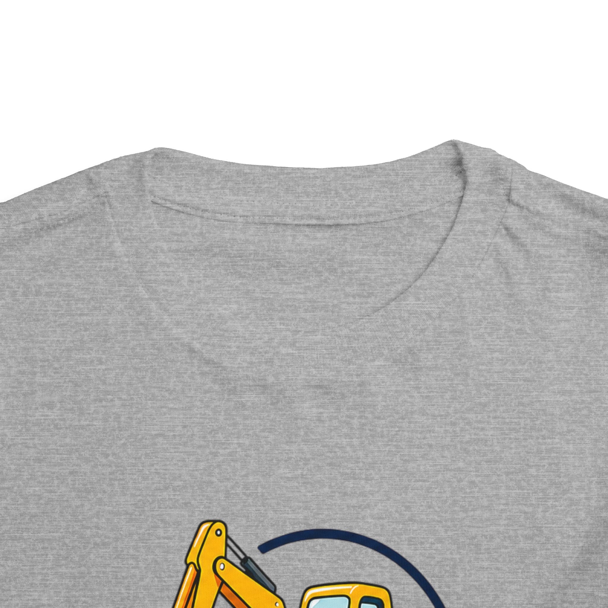 Toddler Tee — "Little Builder" Excavator Shirt for Kids