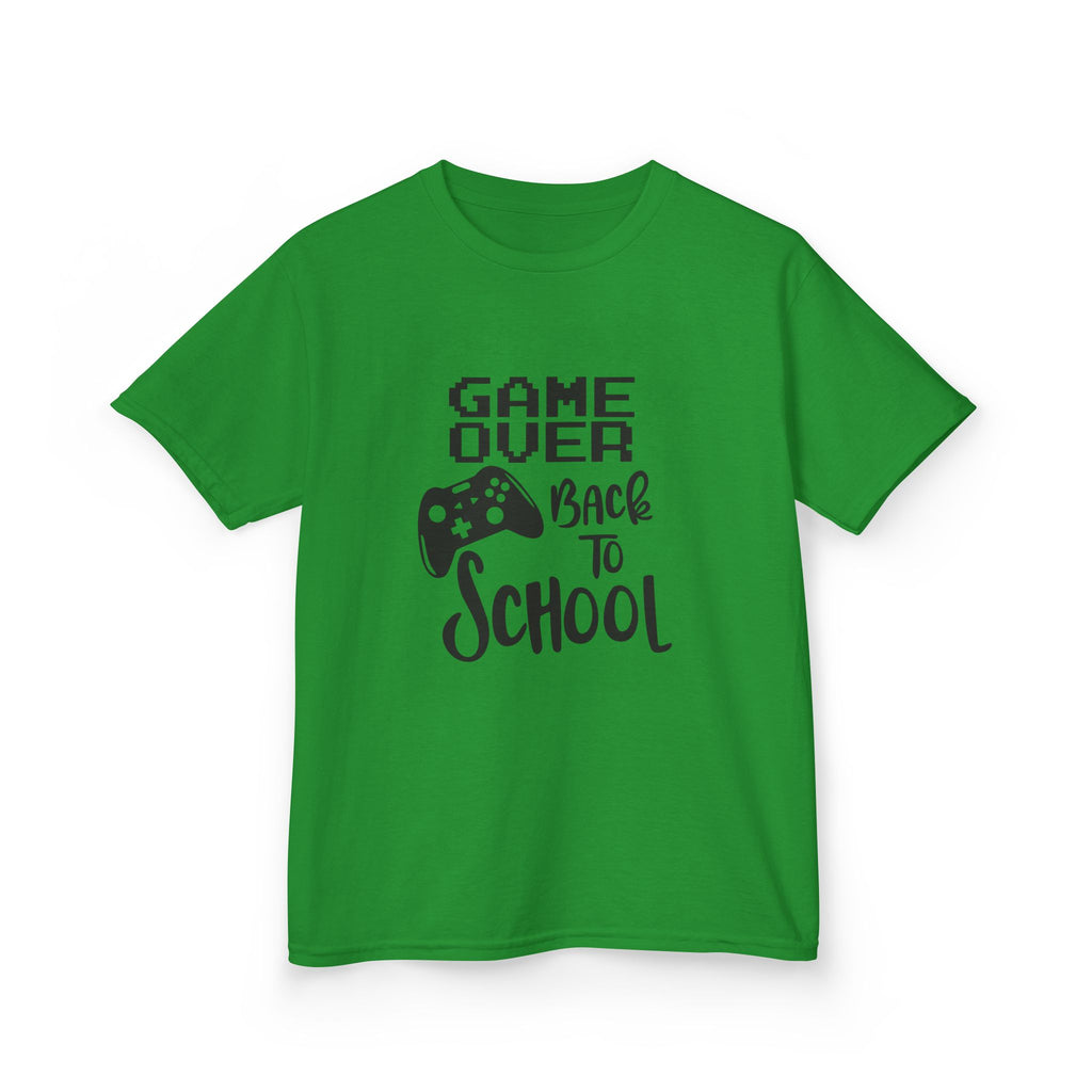 Kids T-Shirt — "Game Over Back to School" Gamer Graphic Tee