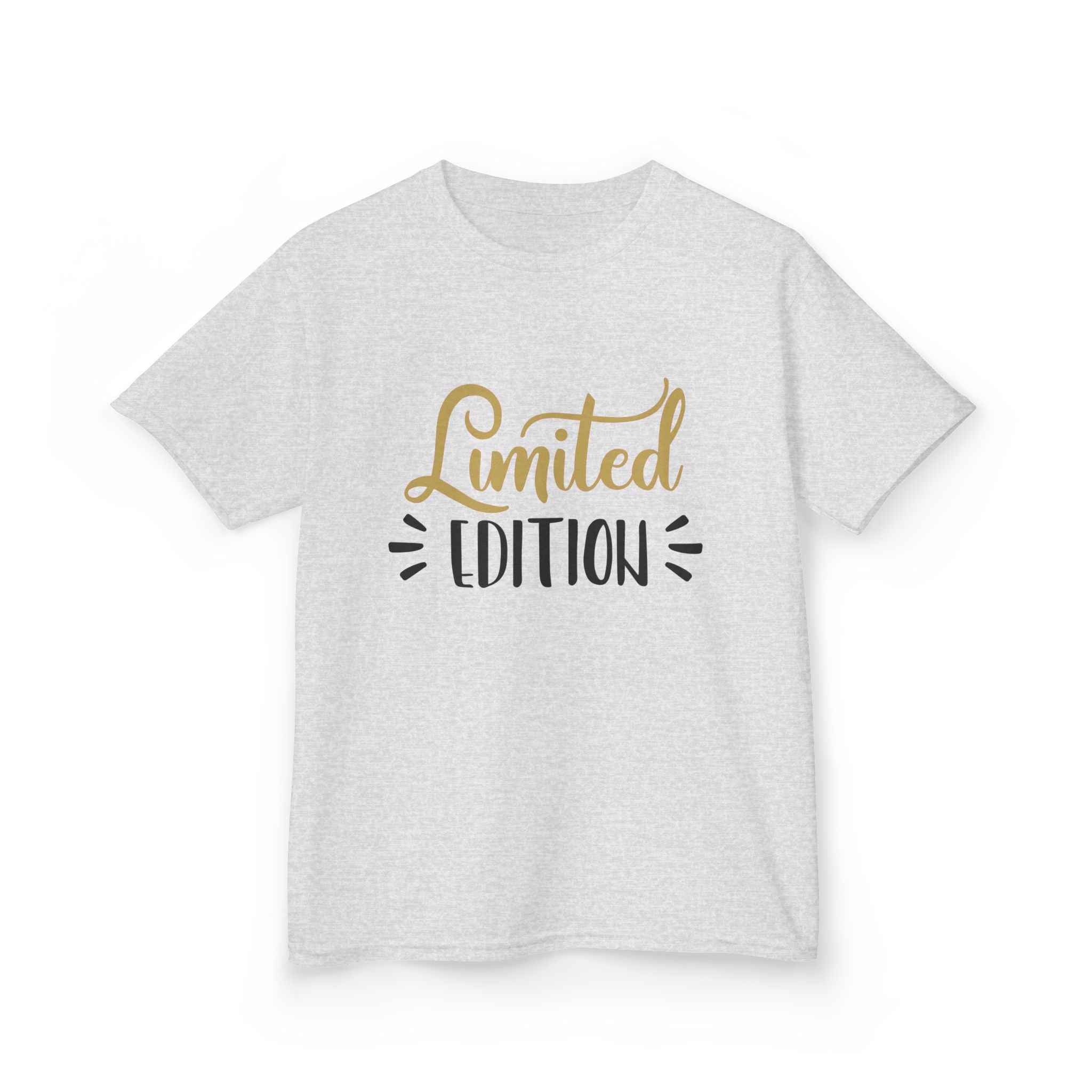 Kids T-Shirt "Limited Edition" — Cute Gold Script Tee for Birthday & Special Occasion