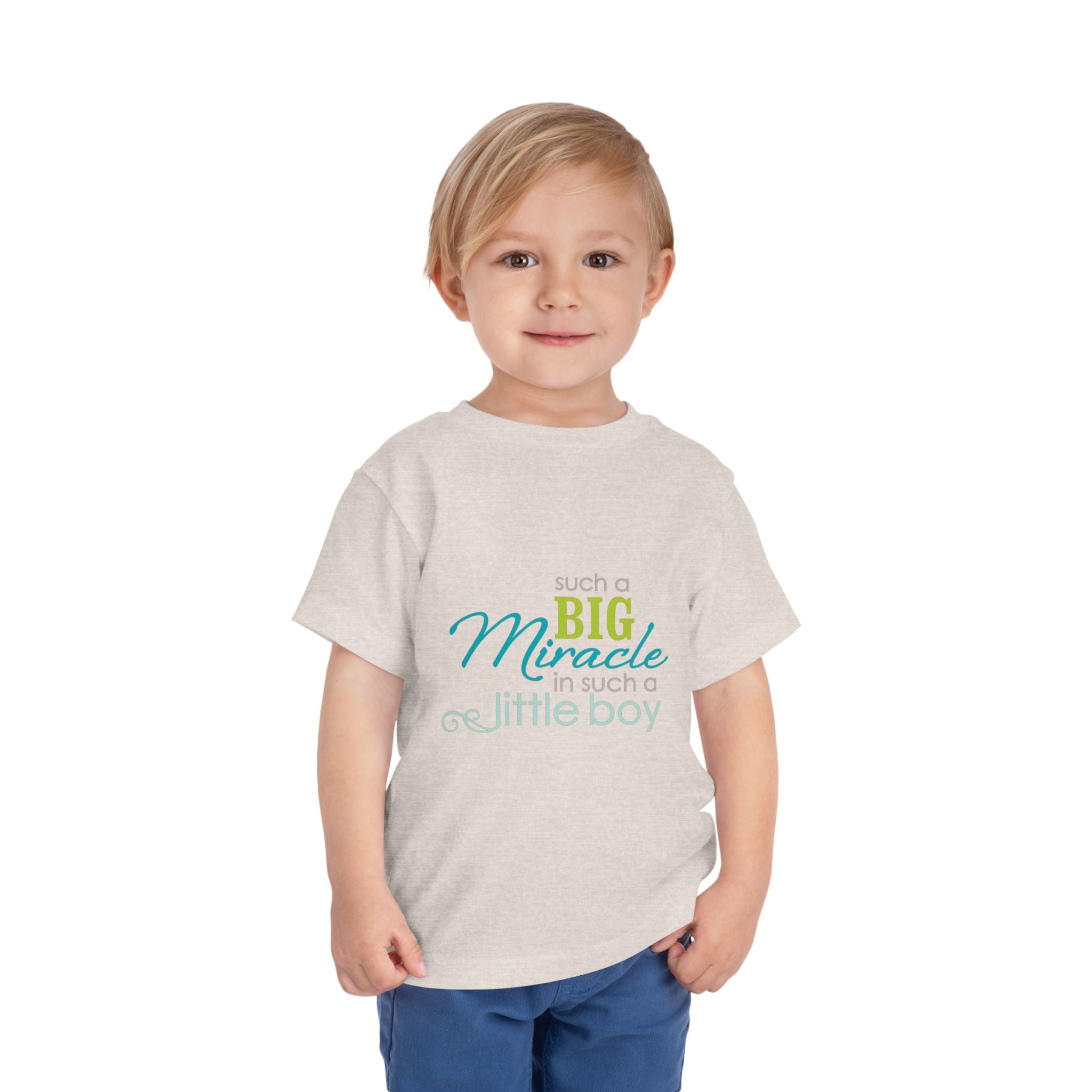 Toddler Tee - "Such a Big Miracle in Such a Little Boy" Inspirational Boy T-Shirt
