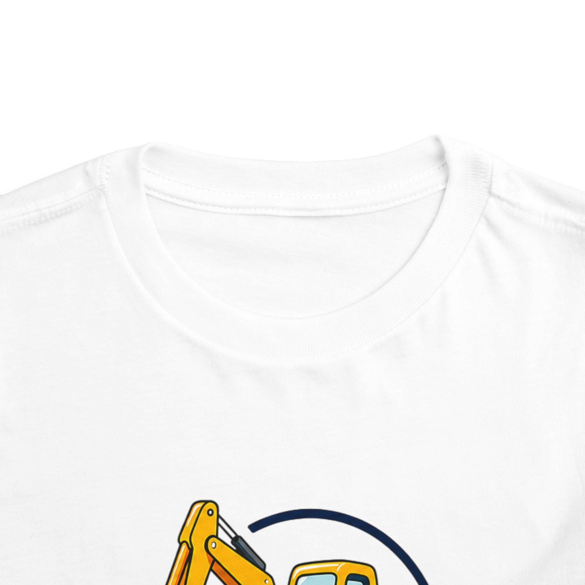 Toddler Tee — "Little Builder" Excavator Shirt for Kids