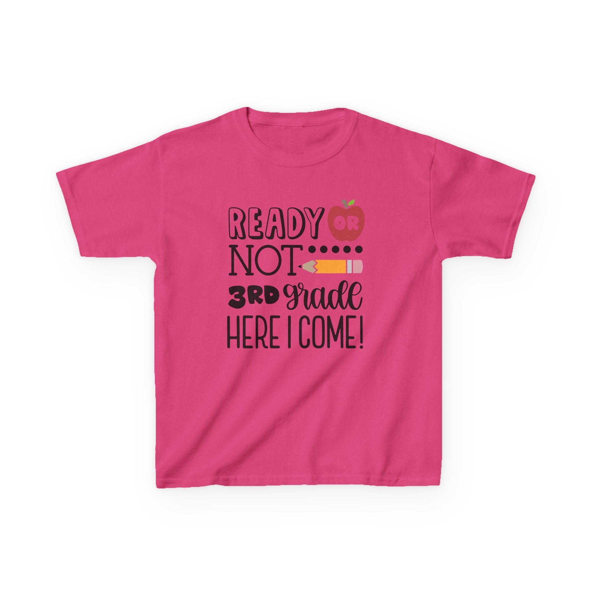 Kids Tee — "Ready or Not, 3rd Grade Here I Come!" Back-to-School Shirt