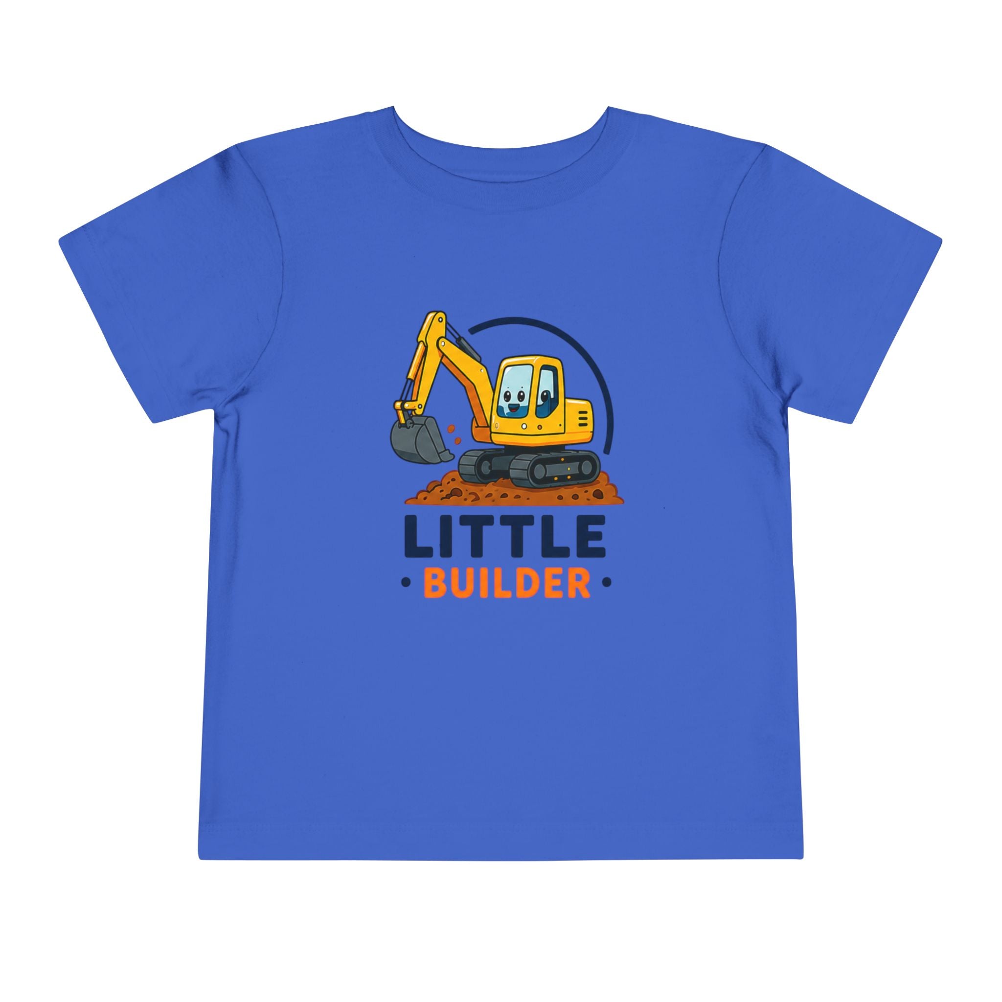 Toddler Tee — "Little Builder" Excavator Shirt for Kids
