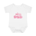 Infant Bodysuit «Born to Sparkle» – Pink Newborn Baby One-Piece