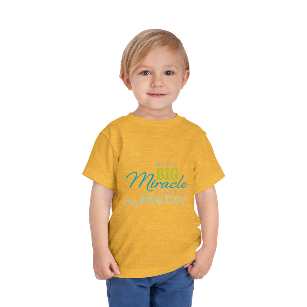 Toddler Tee - "Such a Big Miracle in Such a Little Boy" Inspirational Boy T-Shirt