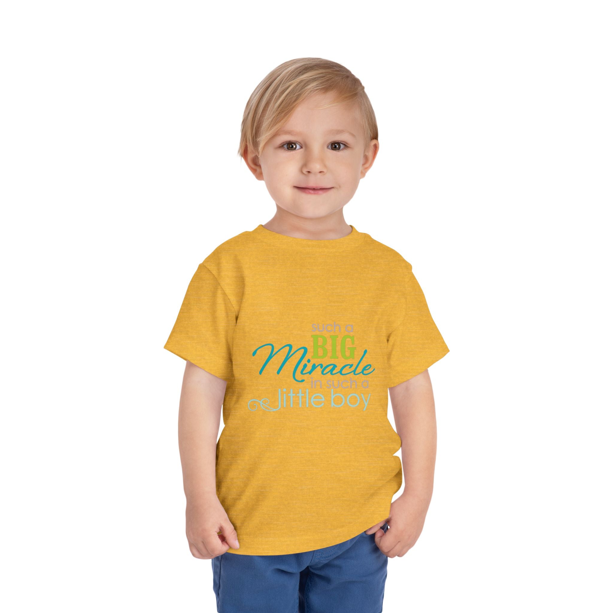 Toddler Tee - "Such a Big Miracle in Such a Little Boy" Inspirational Boy T-Shirt