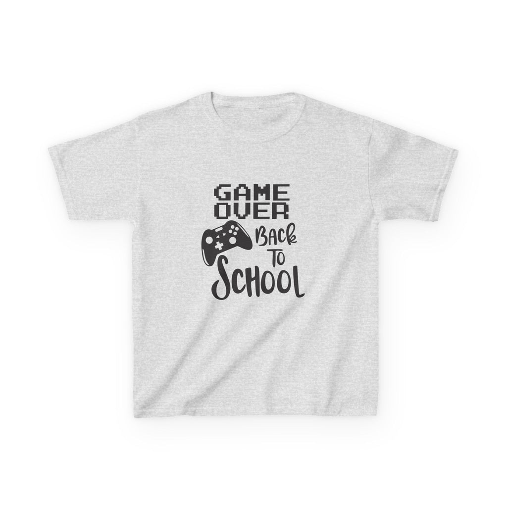 Kids T-Shirt — "Game Over Back to School" Gamer Graphic Tee