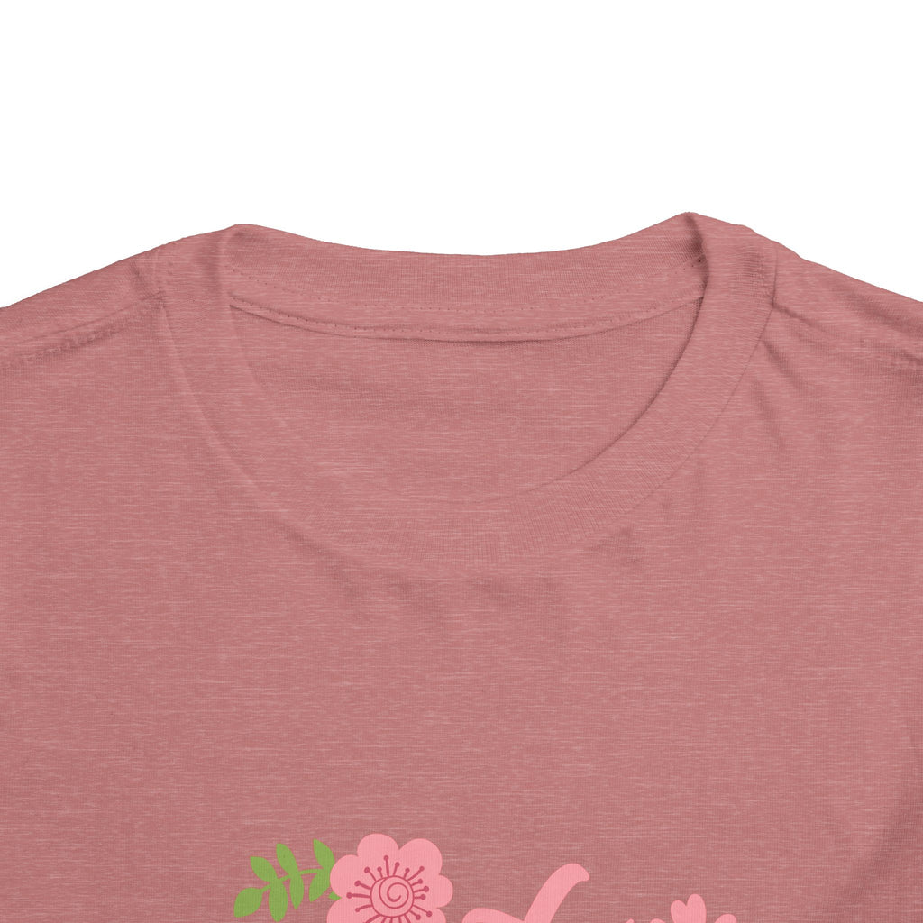 Cute Girl Floral Toddler Tee