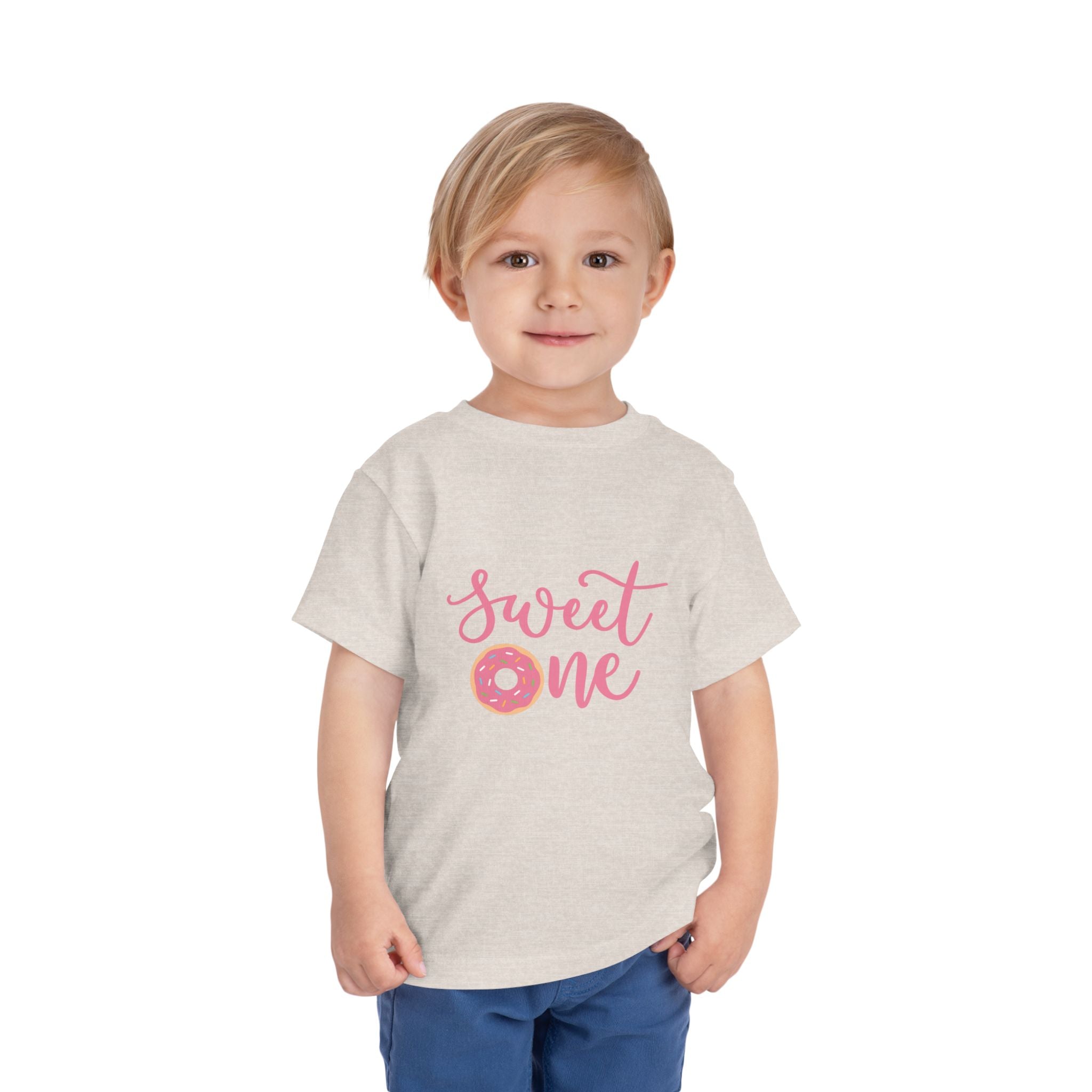 Toddler Tee - "Sweet One" Pink Donut First Birthday Shirt