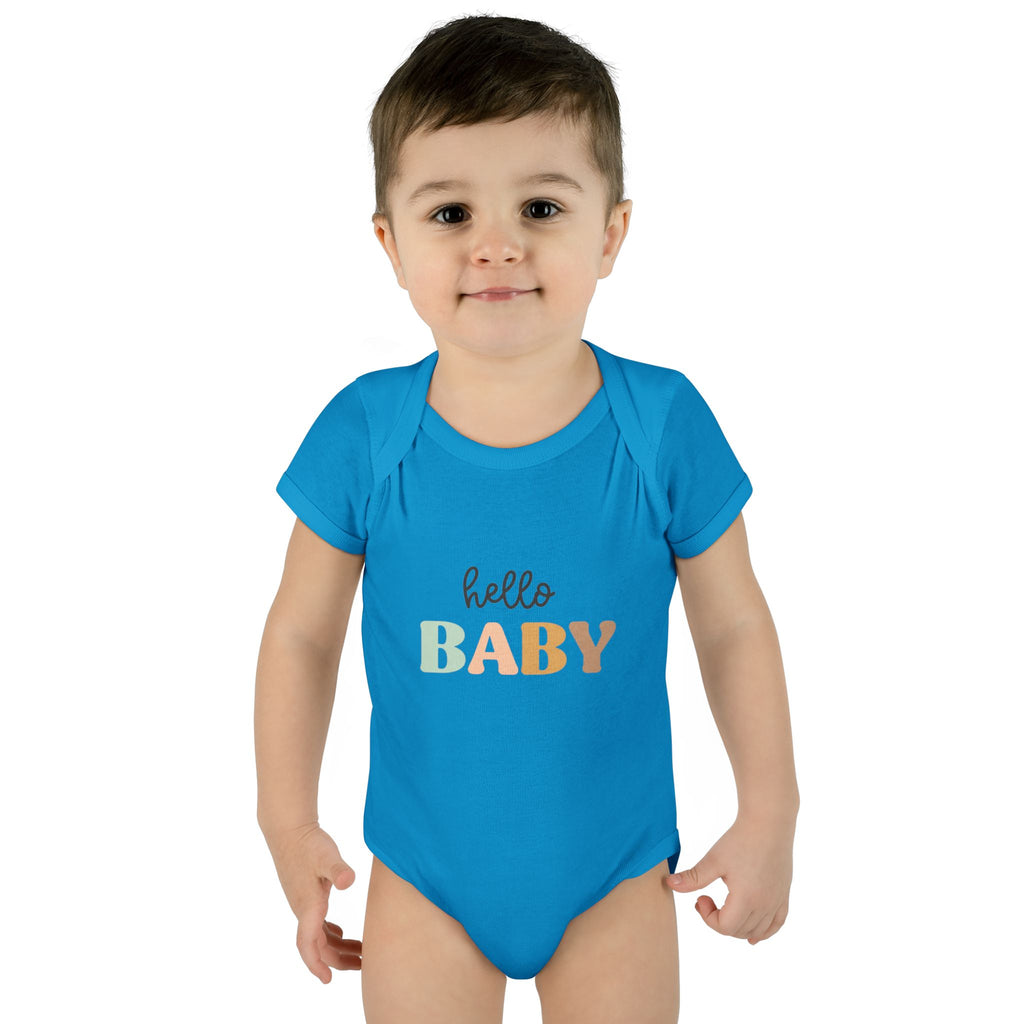 Hello Baby Infant Bodysuit — Pastel Welcome Newborn One-Piece