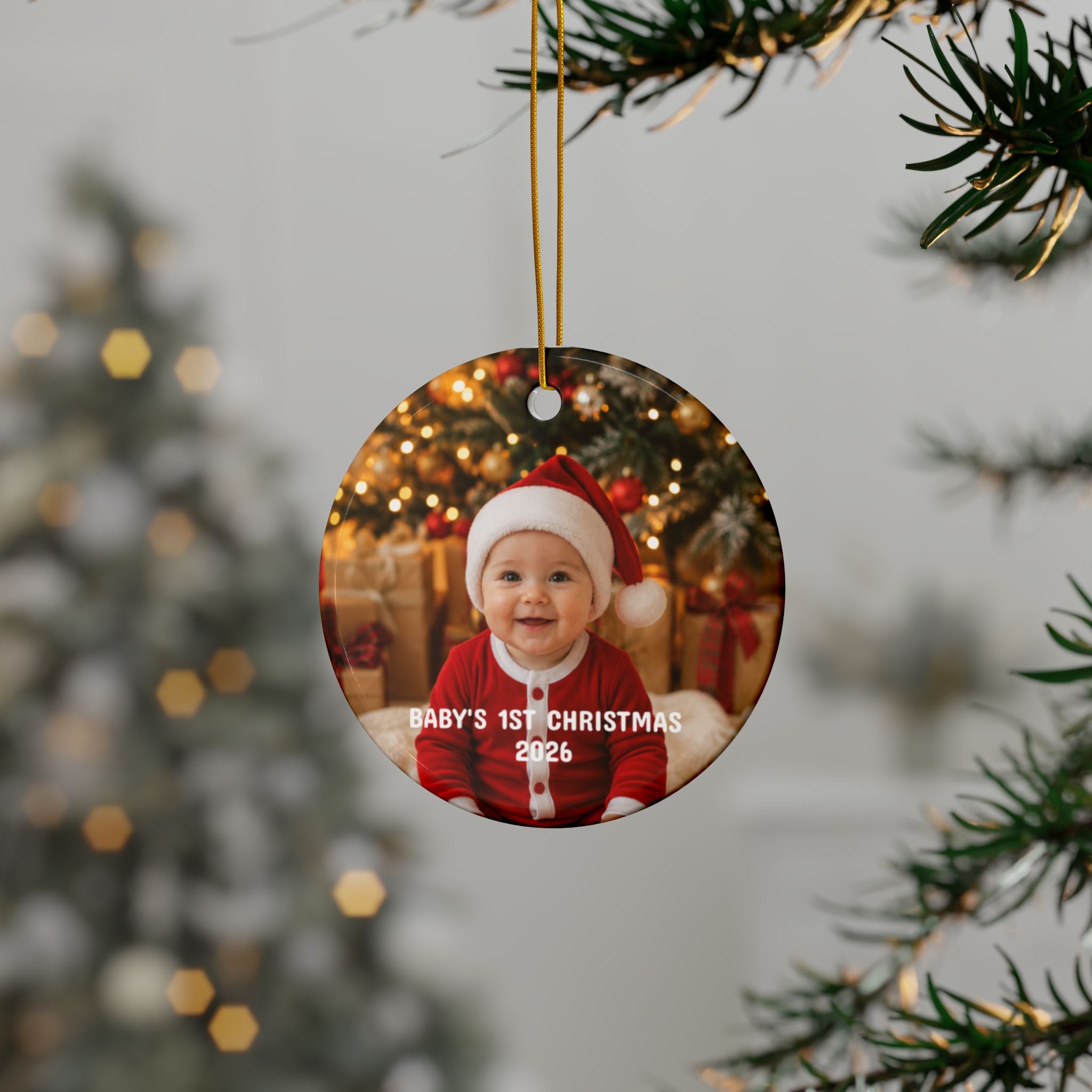 Ceramic Ornaments, 2-Side Print, (1pc, 3pcs, 5pcs, 10pcs)