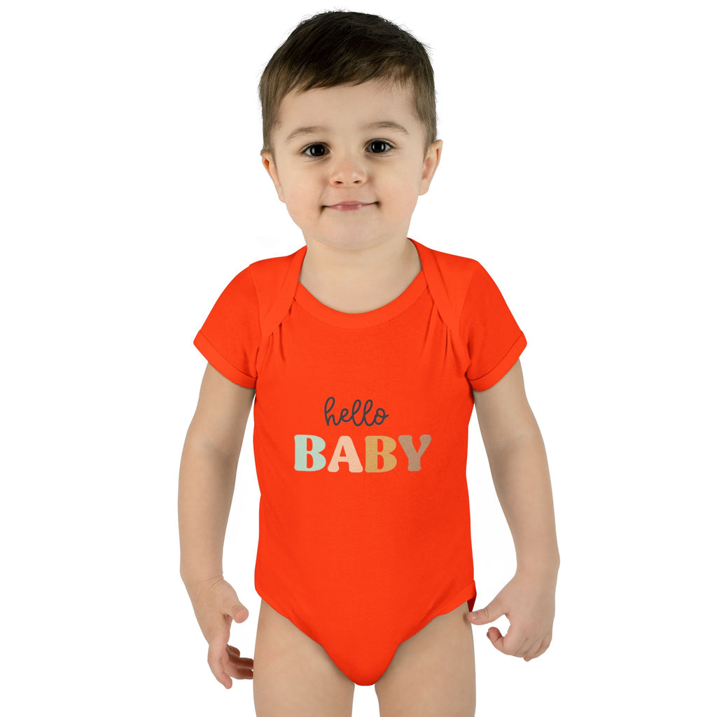 Hello Baby Infant Bodysuit — Pastel Welcome Newborn One-Piece