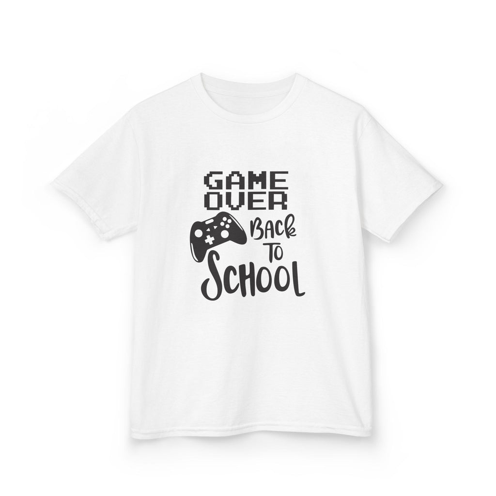 Kids T-Shirt — "Game Over Back to School" Gamer Graphic Tee