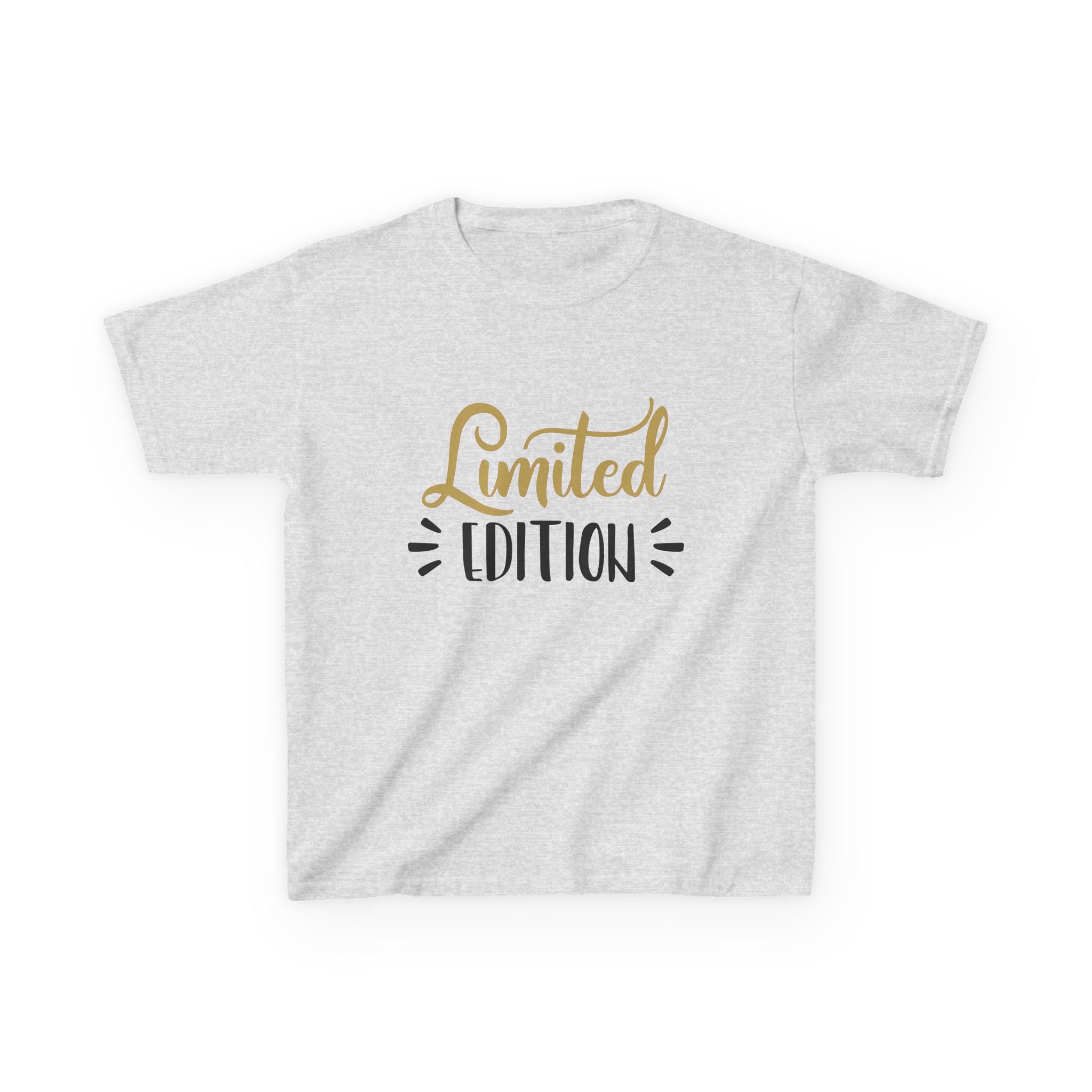 Kids T-Shirt "Limited Edition" — Cute Gold Script Tee for Birthday & Special Occasion