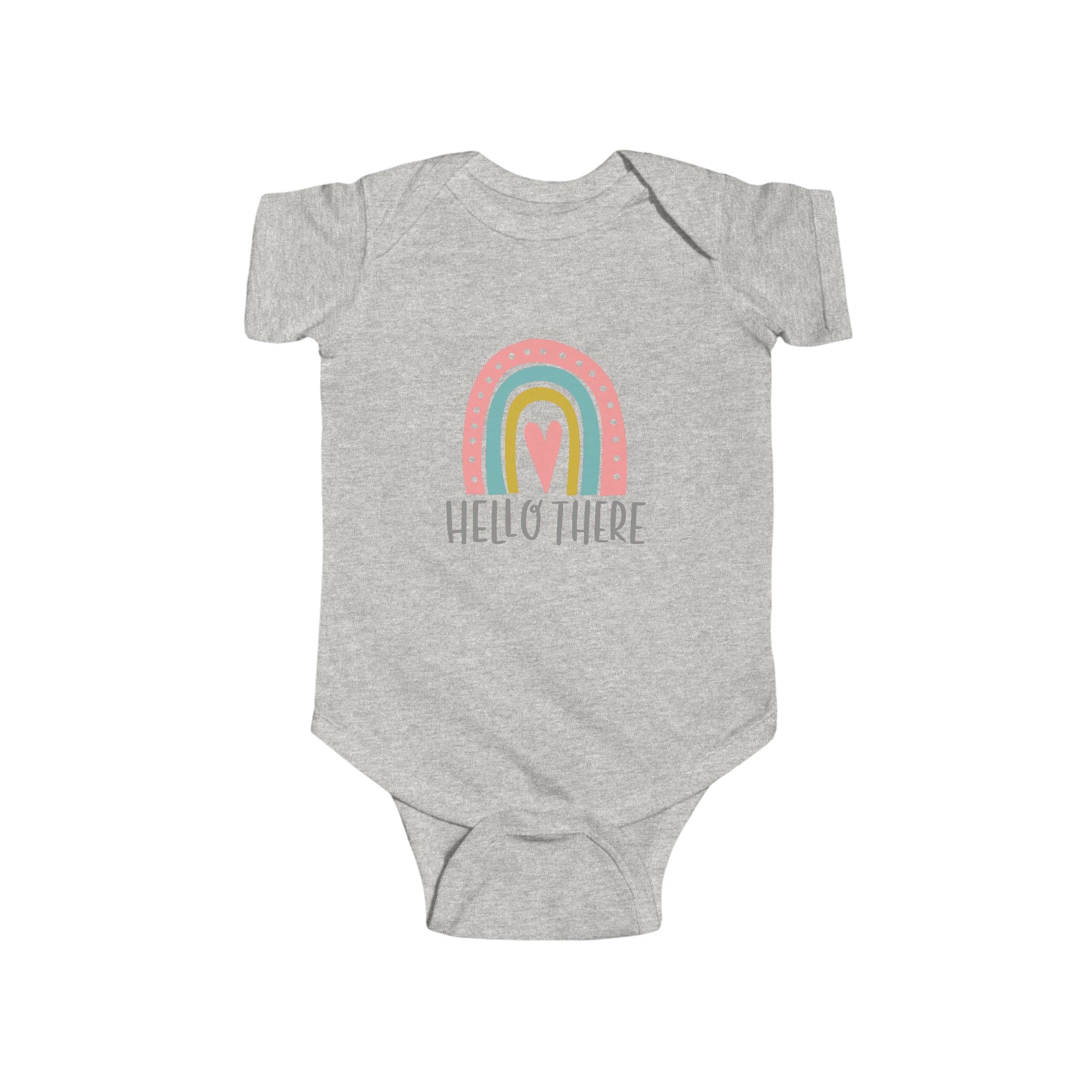 Baby Bodysuit — "Hello There" Pastel Rainbow Infant Onesie