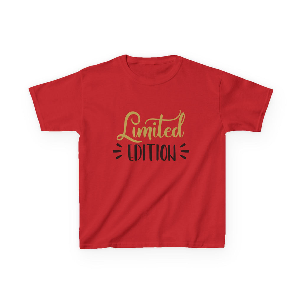 Kids T-Shirt "Limited Edition" — Cute Gold Script Tee for Birthday & Special Occasion