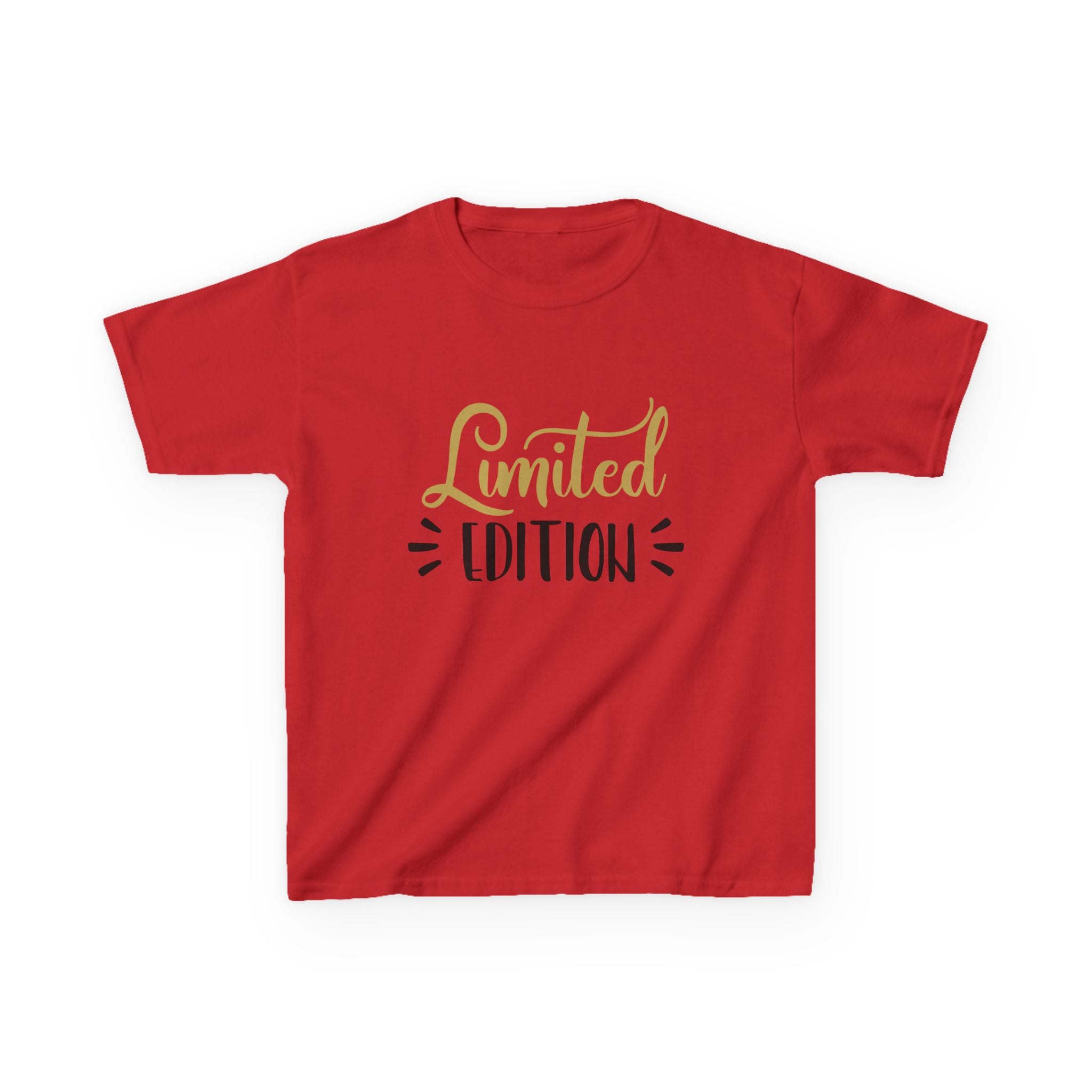 Kids T-Shirt "Limited Edition" — Cute Gold Script Tee for Birthday & Special Occasion