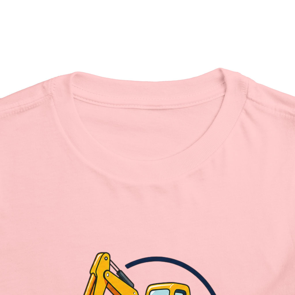 Toddler Tee — "Little Builder" Excavator Shirt for Kids