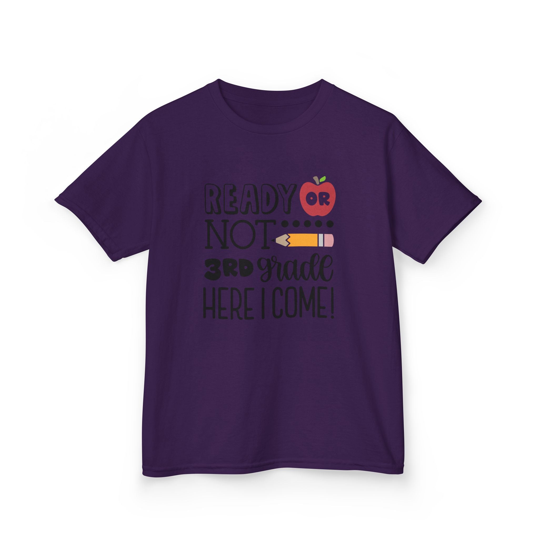 Kids Tee - "Ready or Not 3rd Grade Here I Come!" Back-to-School Shirt