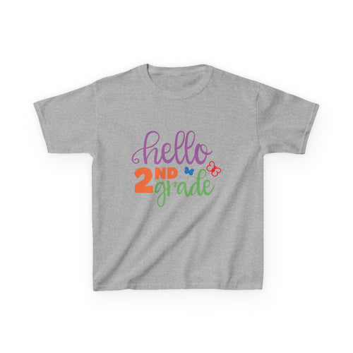 Hello 2nd Grade Kids T-Shirt — Colorful Back-to-School Tee for Second Graders