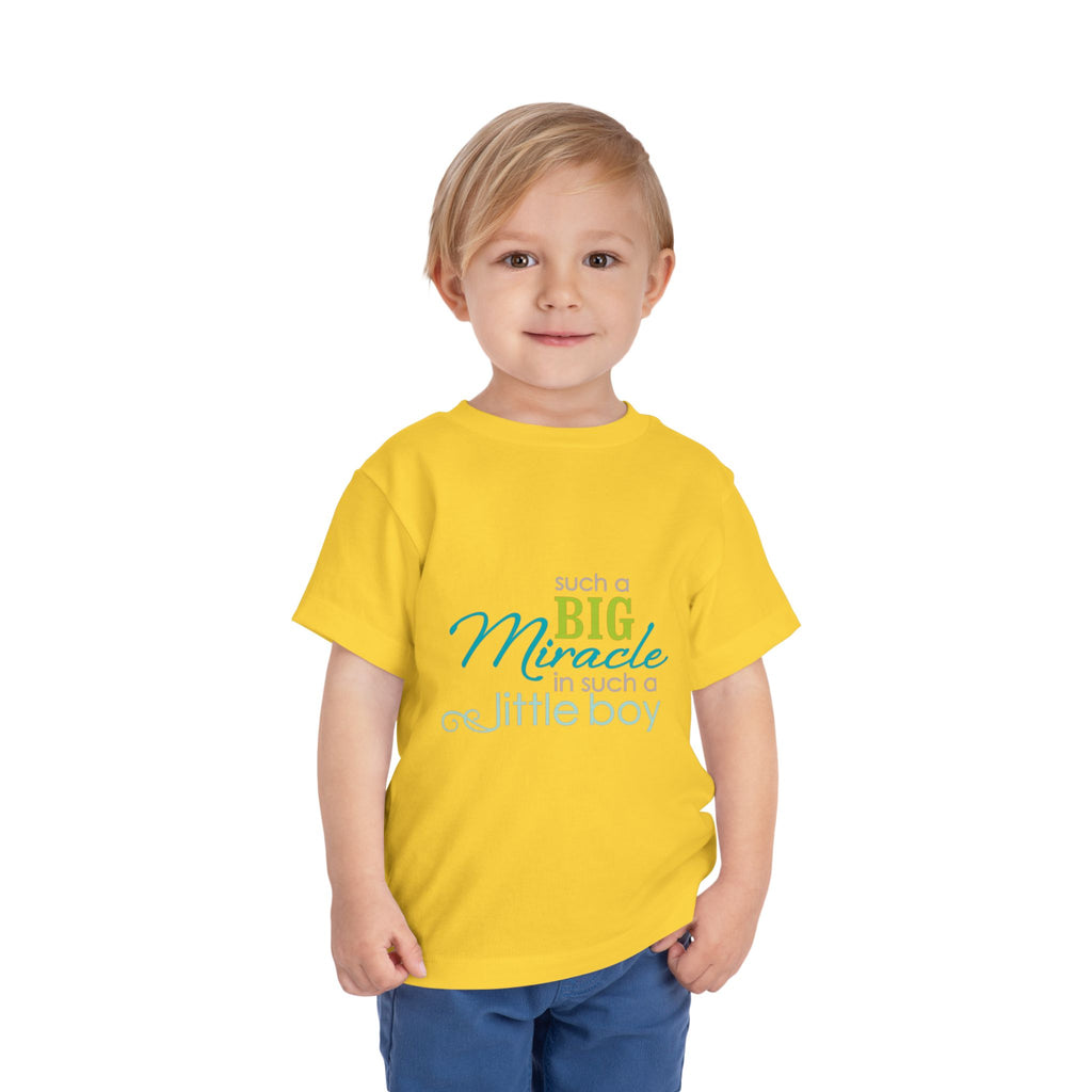 Toddler Tee - "Such a Big Miracle in Such a Little Boy" Inspirational Boy T-Shirt