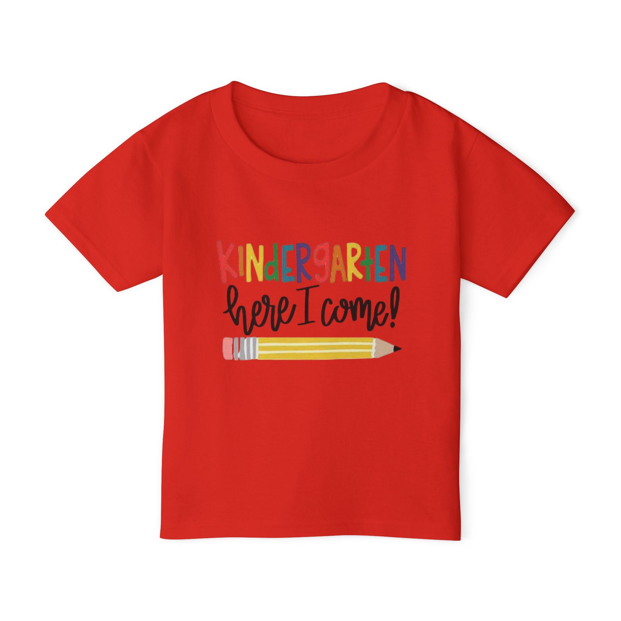 Kindergarten Here I Come! Toddler T-Shirt — Back to School First Day Tee