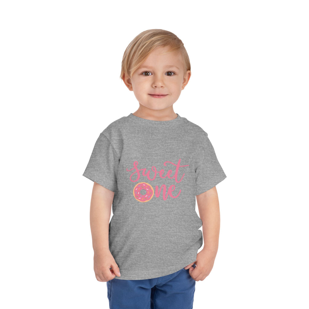 Toddler Tee - "Sweet One" Pink Donut First Birthday Shirt