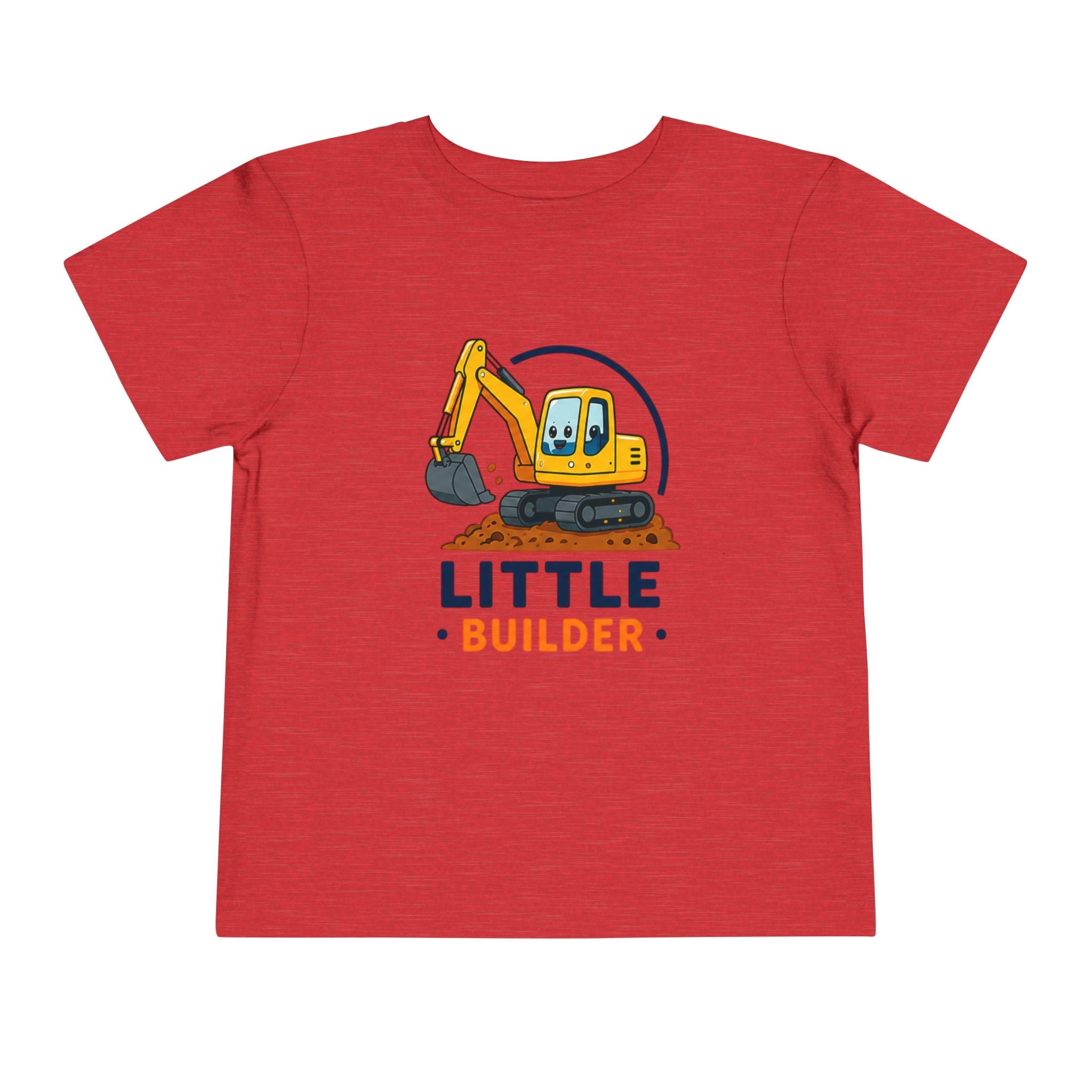 Toddler Tee — "Little Builder" Excavator Shirt for Kids